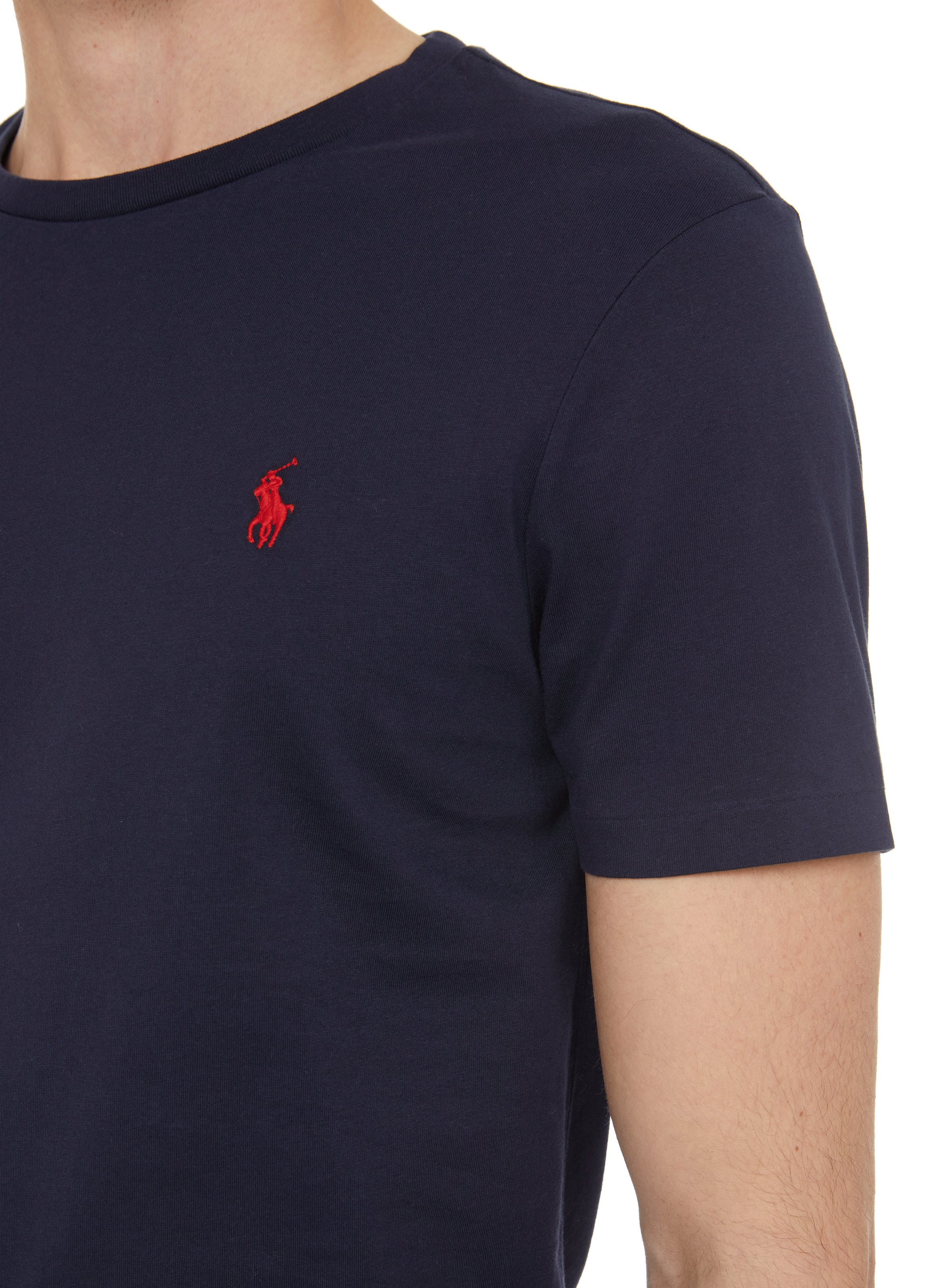 T-shirt slim en coton POLO RALPH LAUREN Bleu
