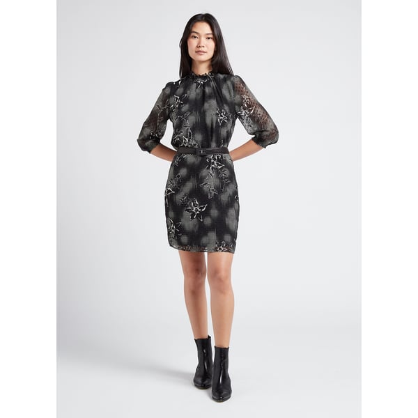 Robe courte col montant