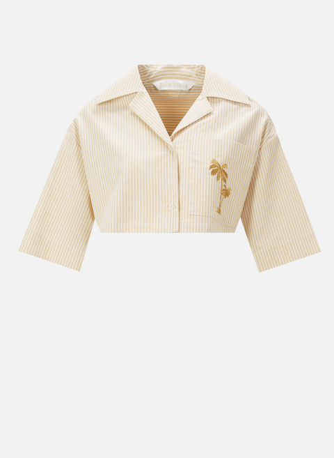 Short cotton shirt YellowPALM ANGELS 