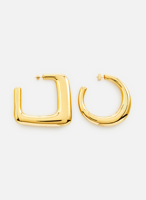 JACQUEMUS large Ovalo Golden hoop earrings 