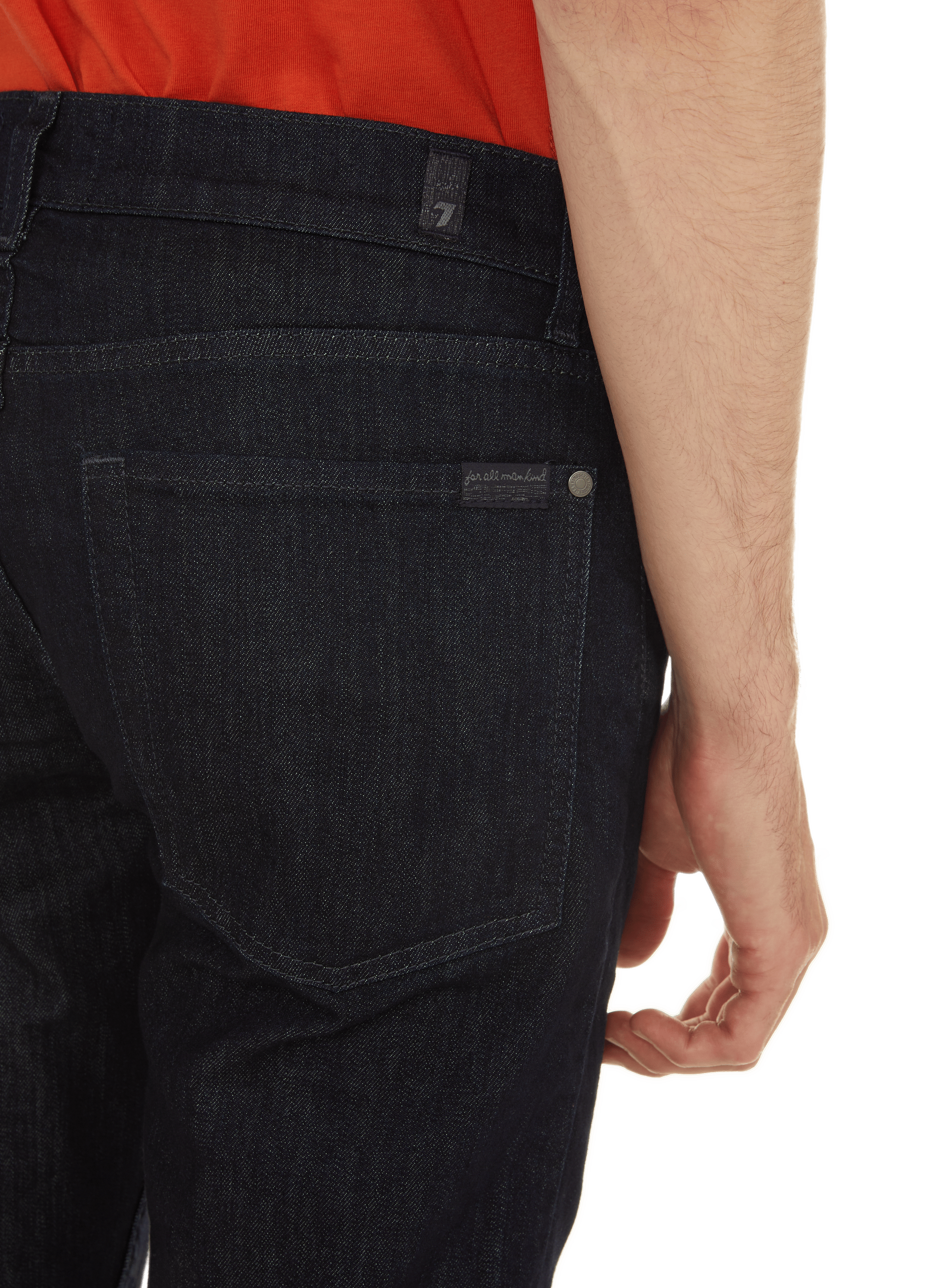 Straight cotton jeans 7 FOR ALL MANKIND Blue