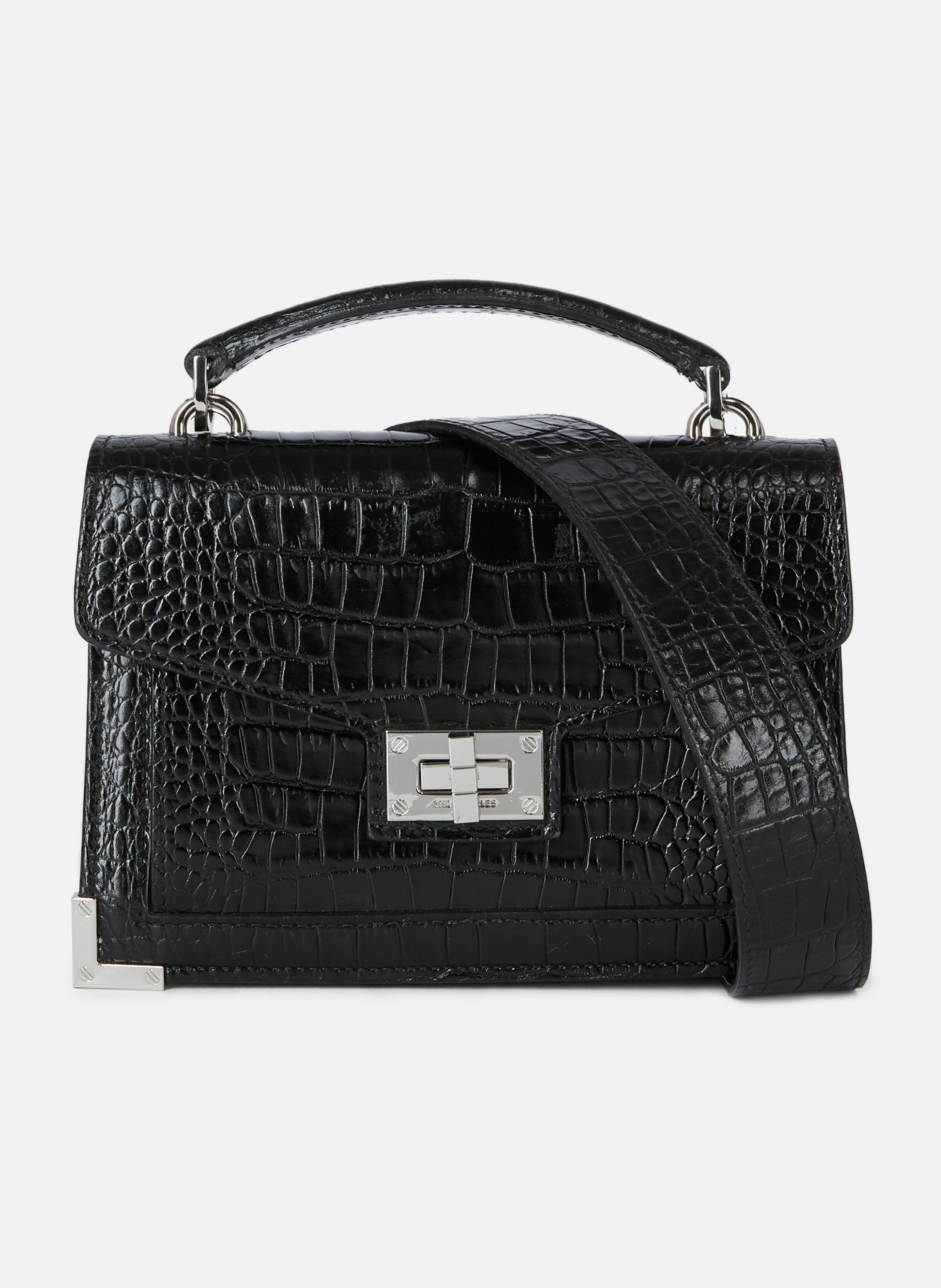 Sac emily small en cuir effet crocodile THE KOOPLES Noir