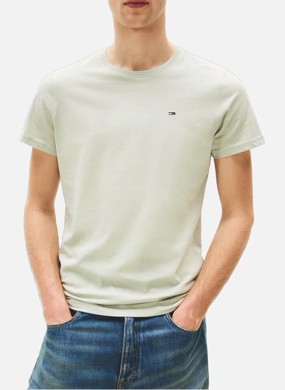 Classic Cotton T-Shirt Khaki by TOMMY HILFIGER TOMMY HILFIGER Classic Cotton T-Shirt Khaki