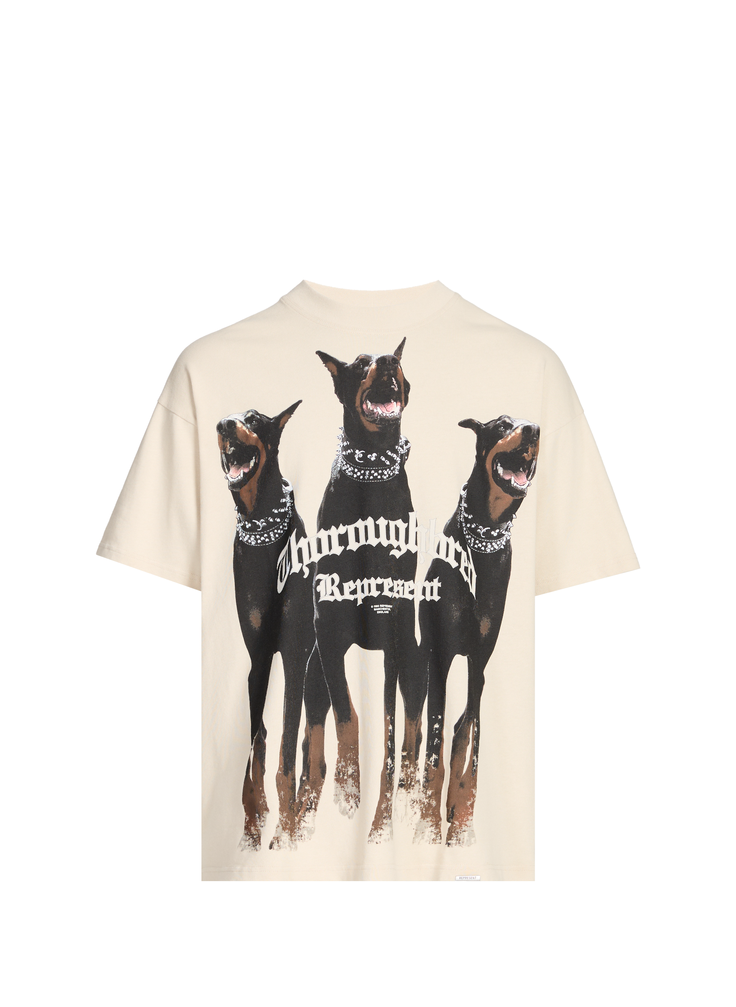 Biker-style cotton t-shirt REPRESENT White