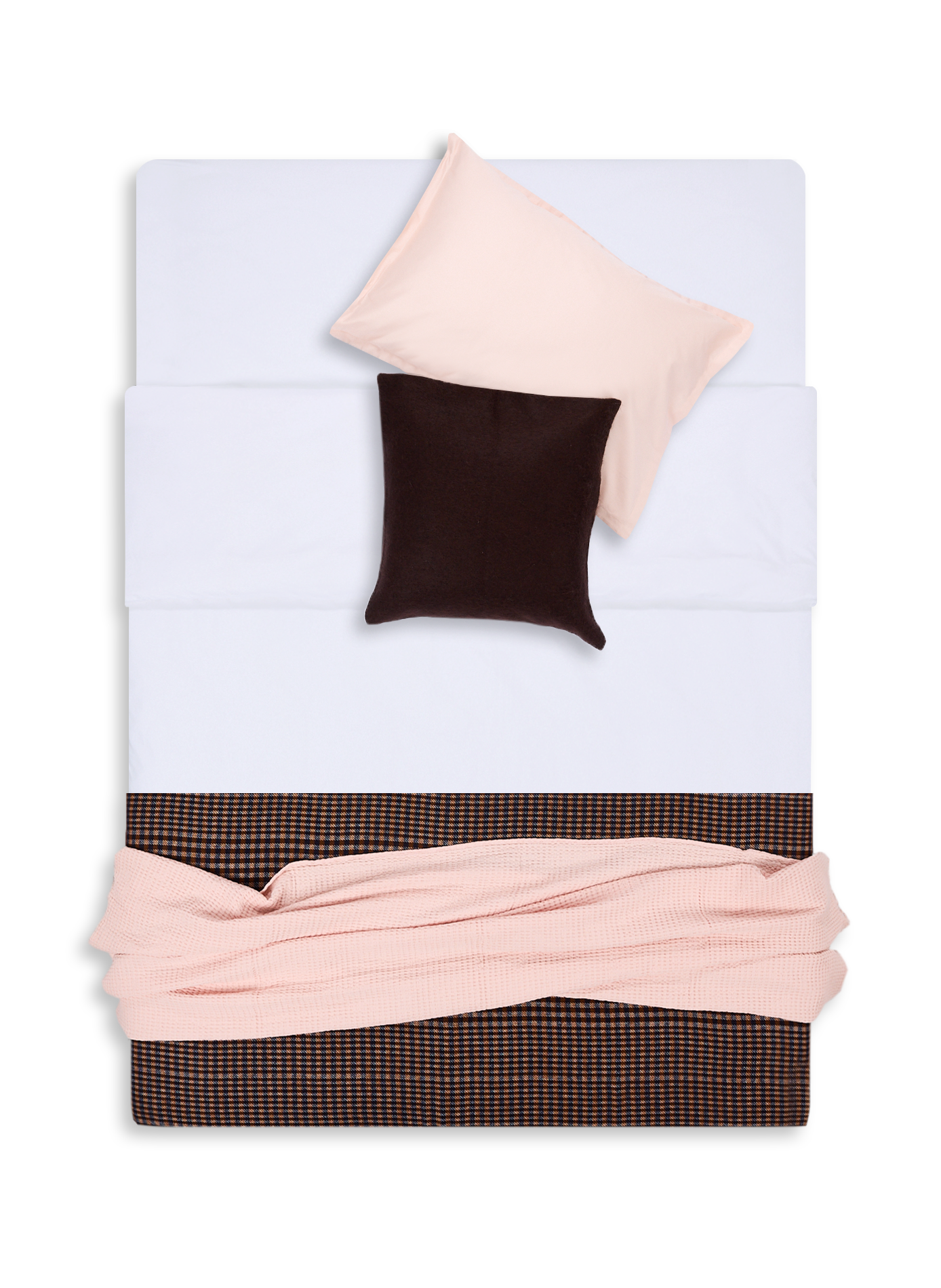 Plaid à motif pied de poule AU PRINTEMPS PARIS Bleu