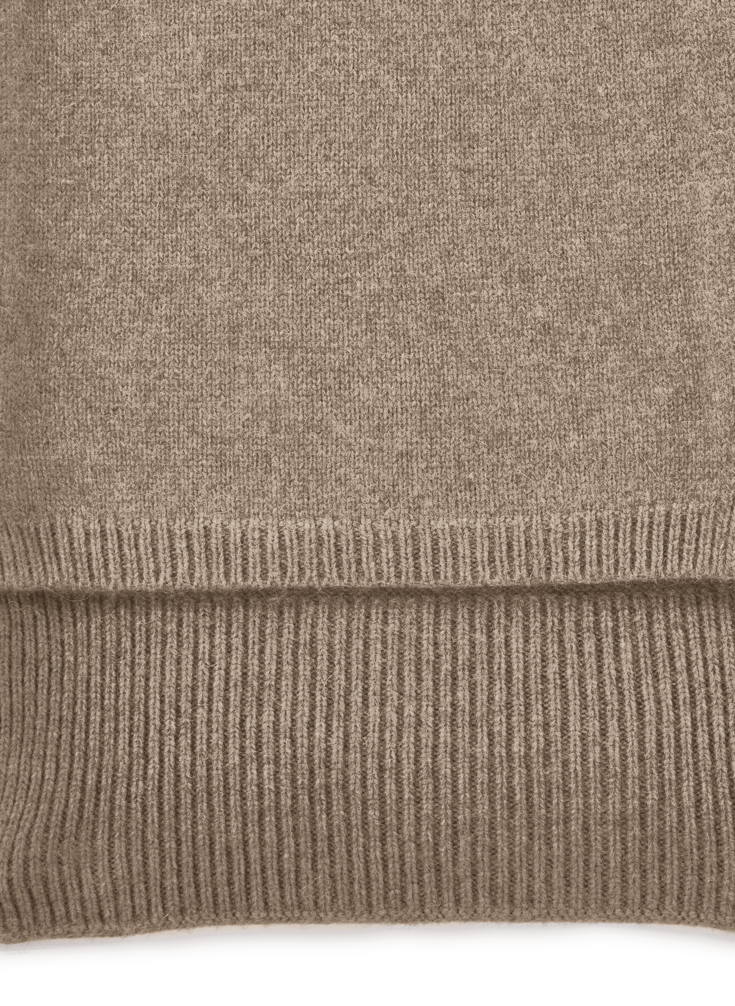 Echarpe fendue en laine et alpaga mélangés Beige