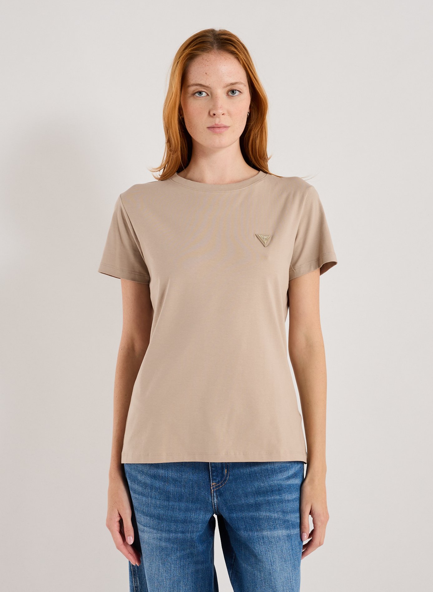 GUESS T-shirt en coton Beige