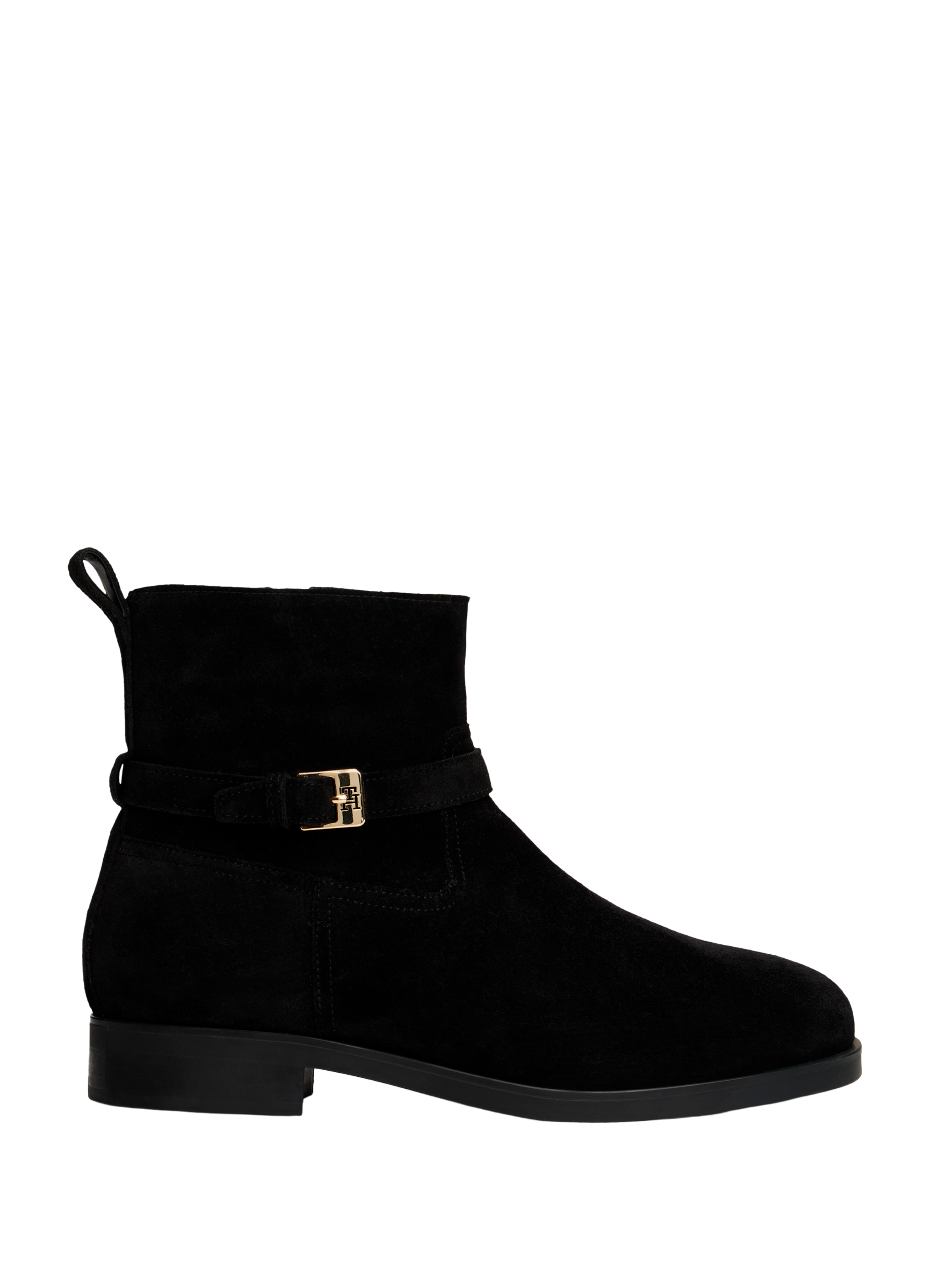 TOMMY HILFIGER Bottines suédées en cuir Black