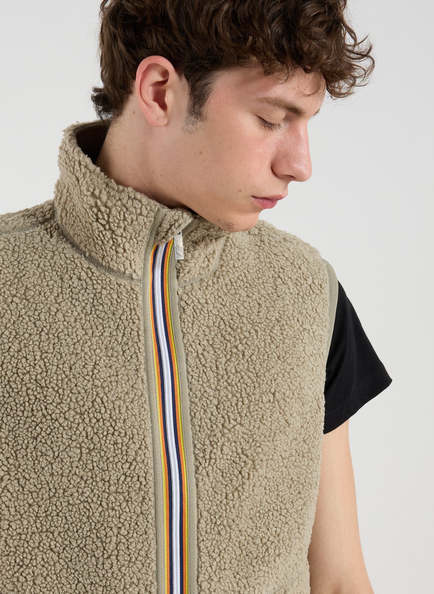 Gilet sans manches à col montant K-WAY Vert