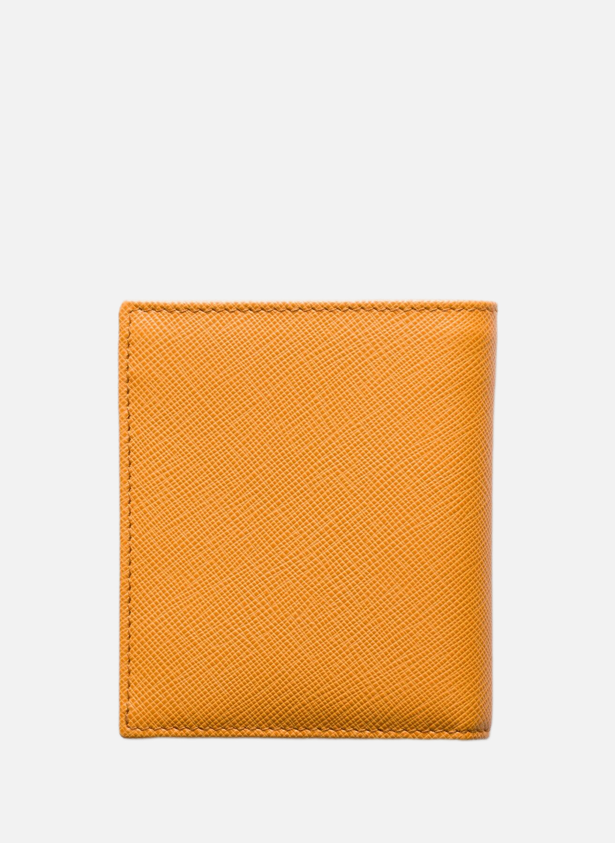 Portefeuille en cuir saffiano PRADA Orange