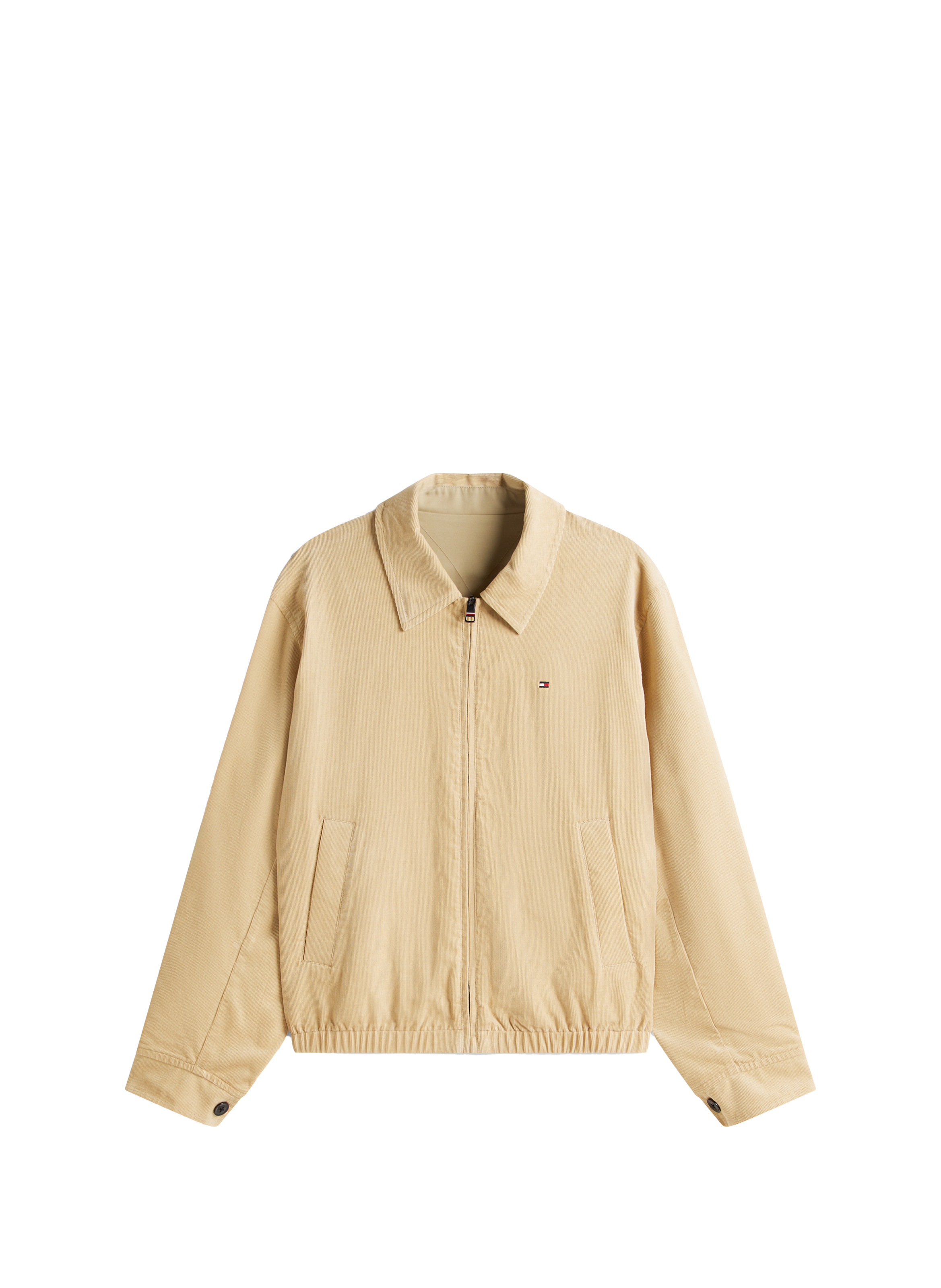Reversible classic collar cotton jacket TOMMY HILFIGER Beige