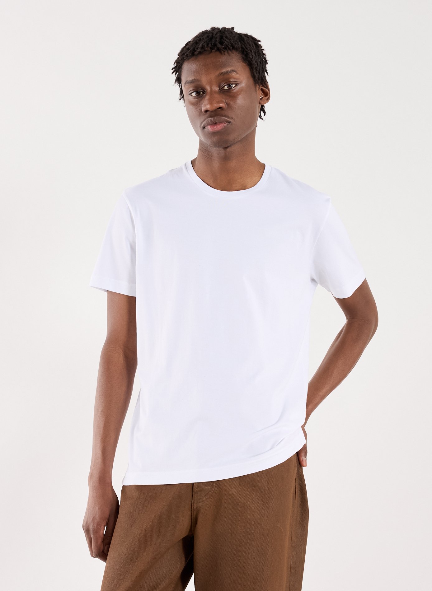 T-Shirt droit à manches courtes en coton STEFAN BRANDT Blanc