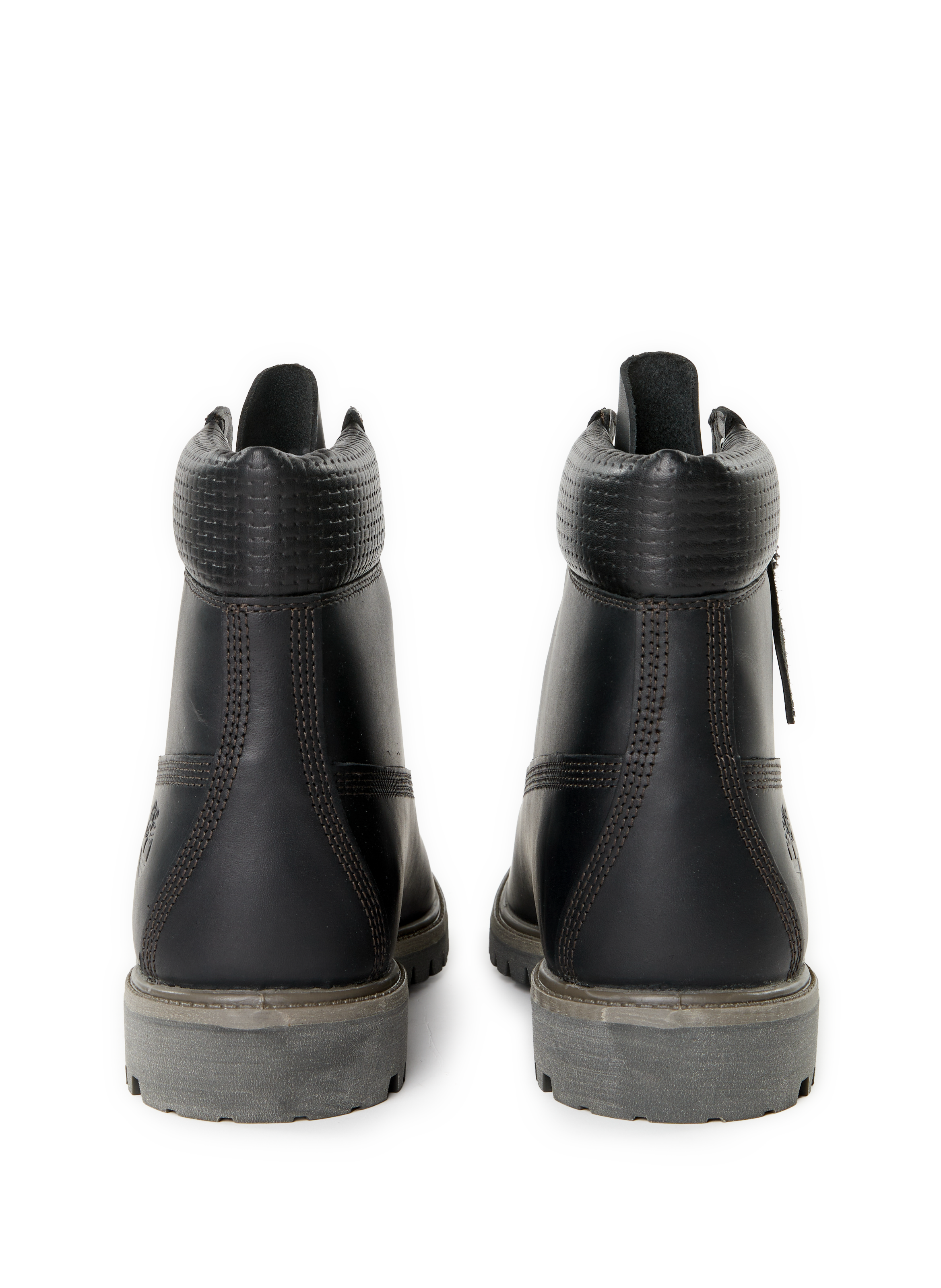 Two-tone leather notched sole boots TIMBERLAND Black