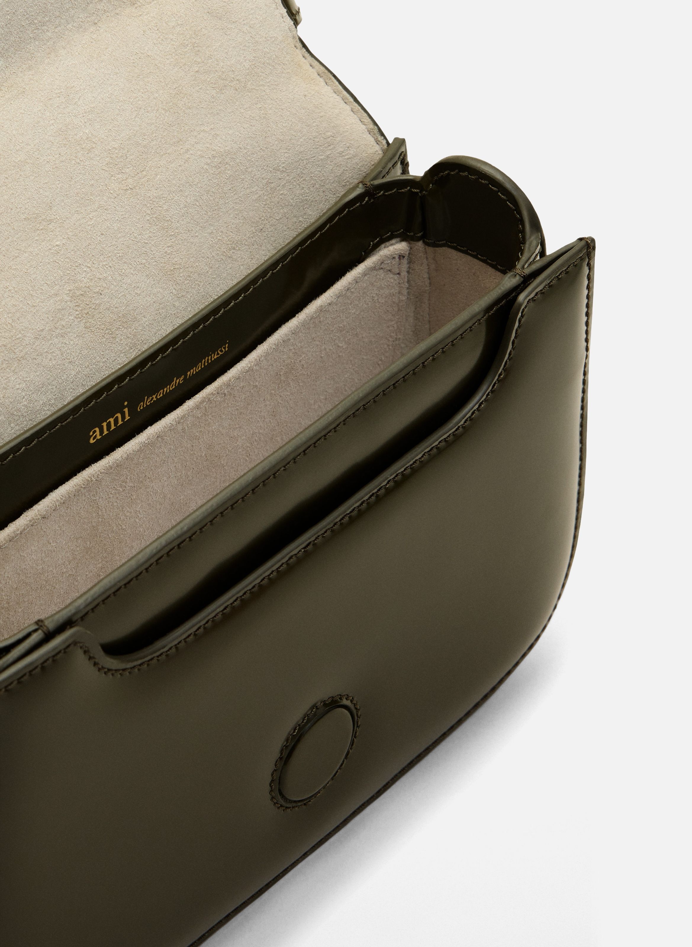 Sac Top Handle Paris Paris En Cuir Glacé unisexe AMI PARIS Vert