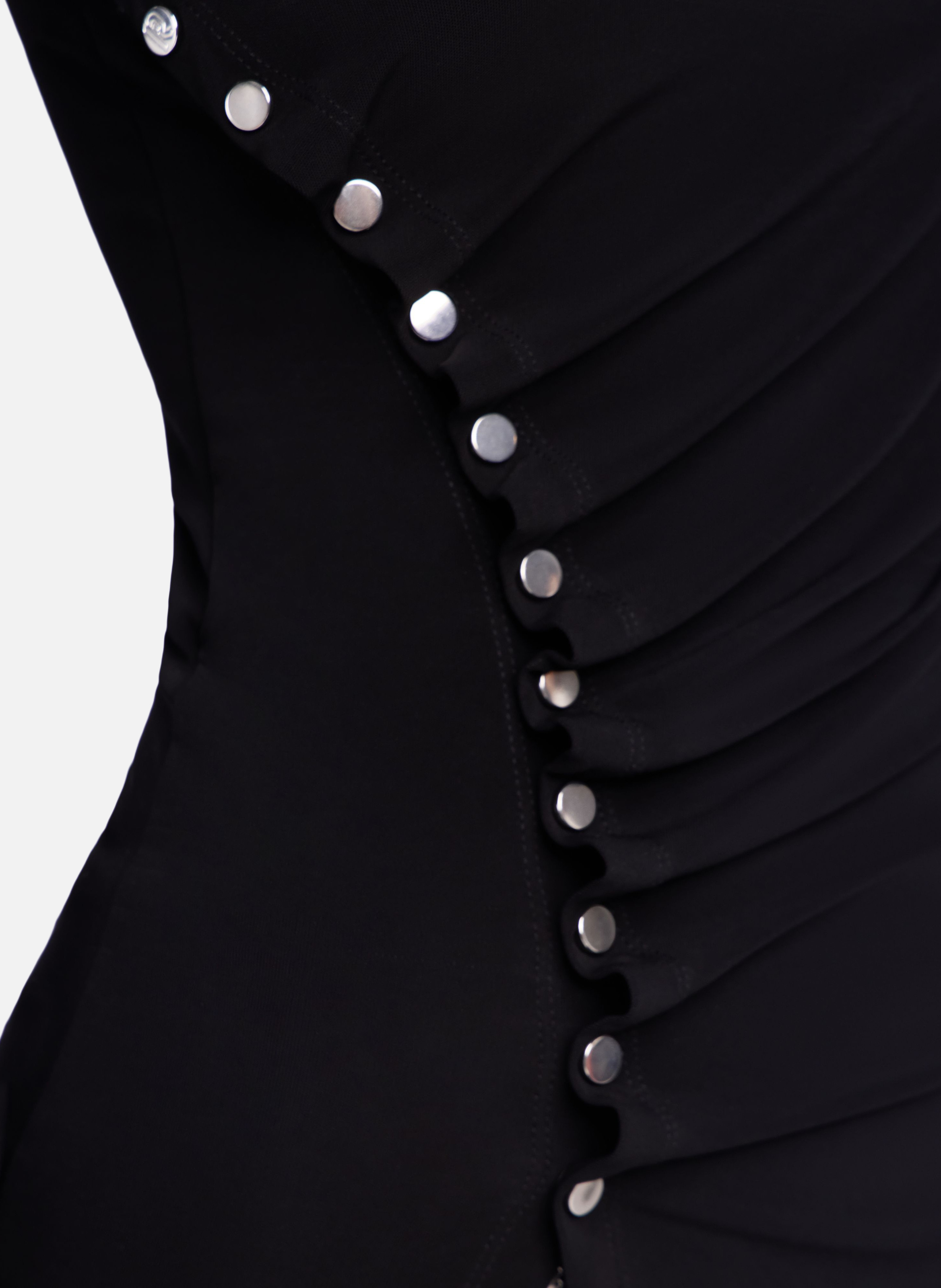 Top drapé en jersey Noir