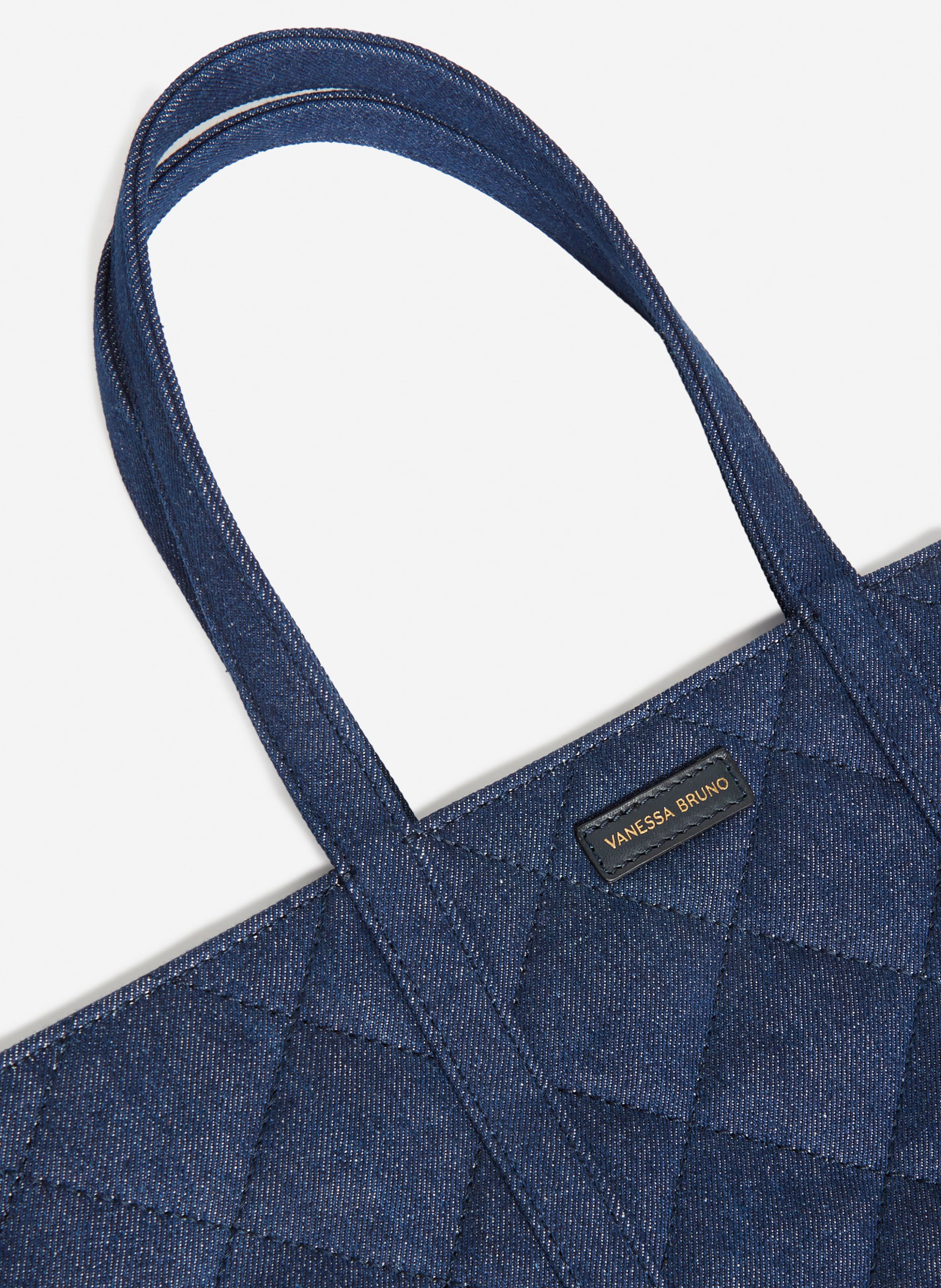 Cabas m en coton matelassé VANESSA BRUNO Bleu