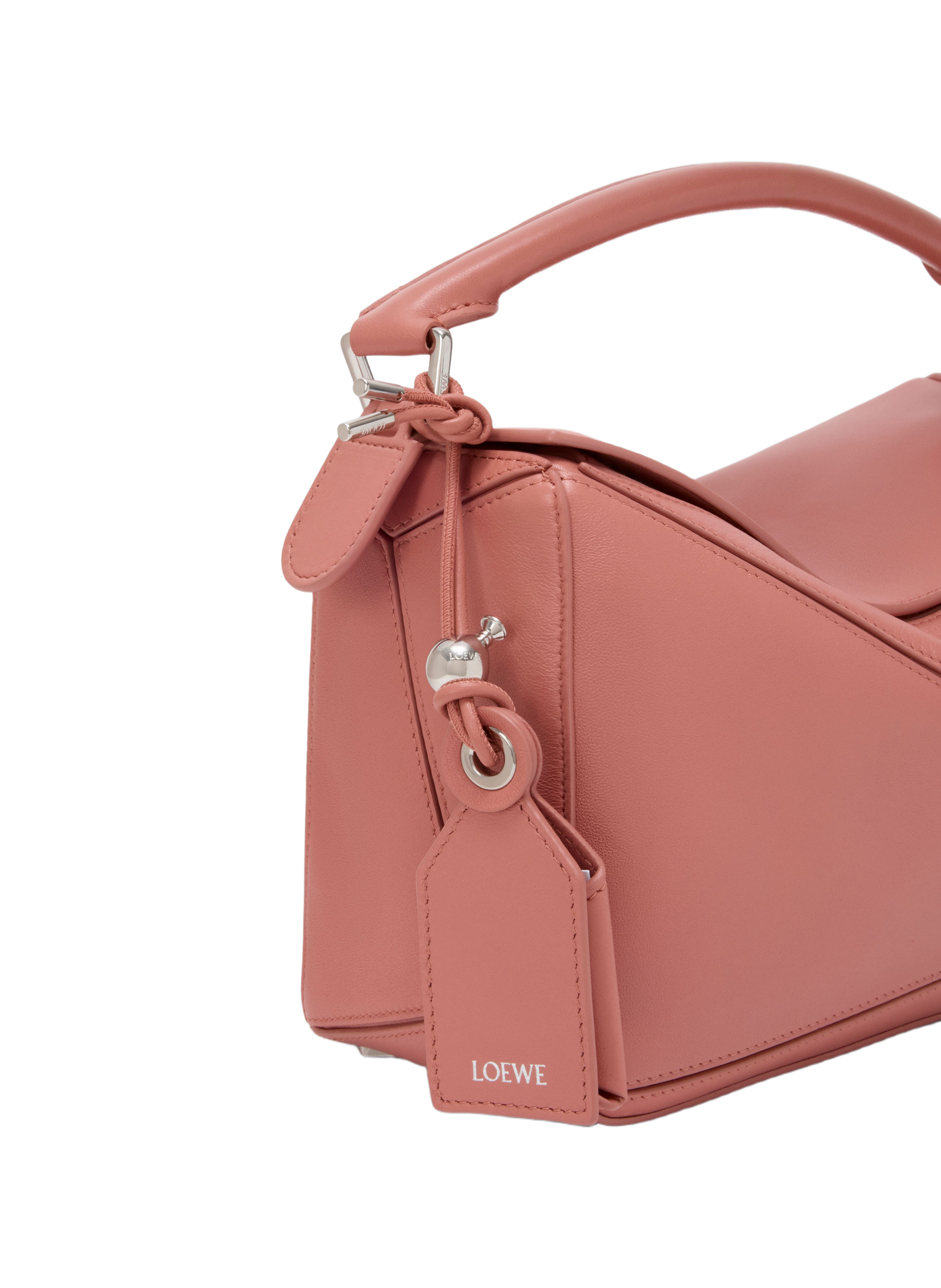 Petit sac Featherlight Puzzle en cuir d'agneau nappa LOEWE Rose