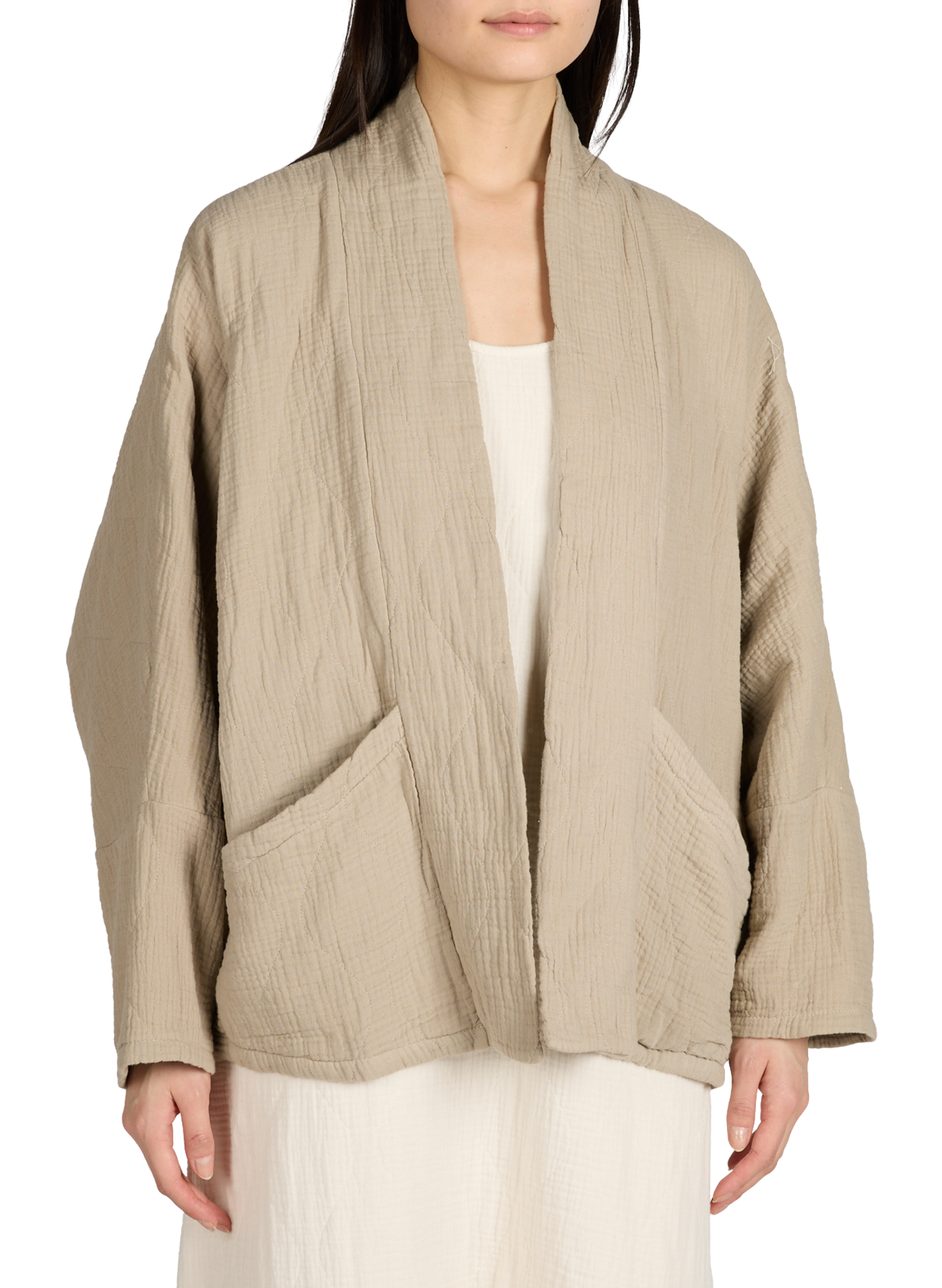 Jacket Chicago in quilted cotton AOKYANOS Beige