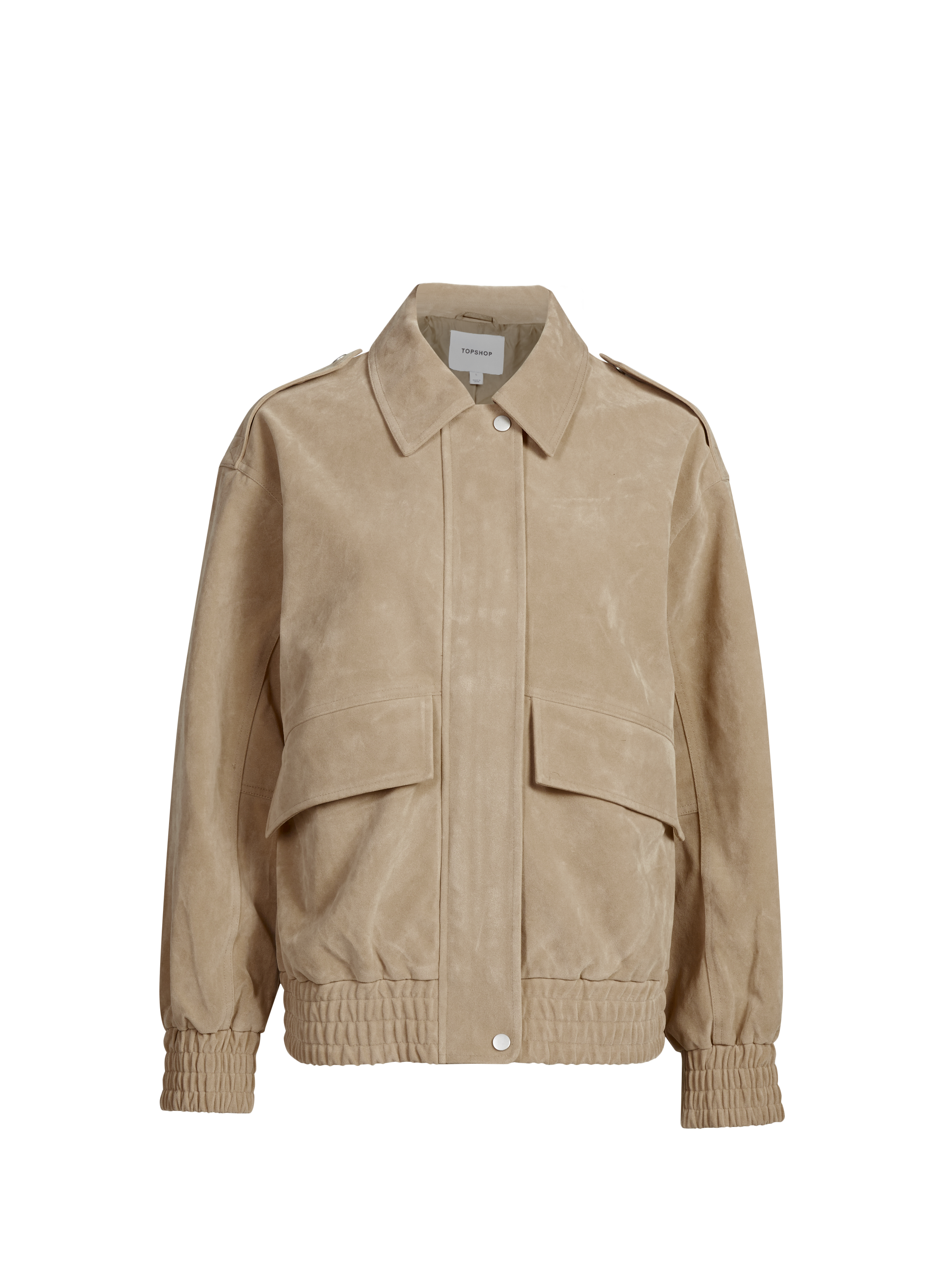 Light suede effect jacket TOPSHOP Grey