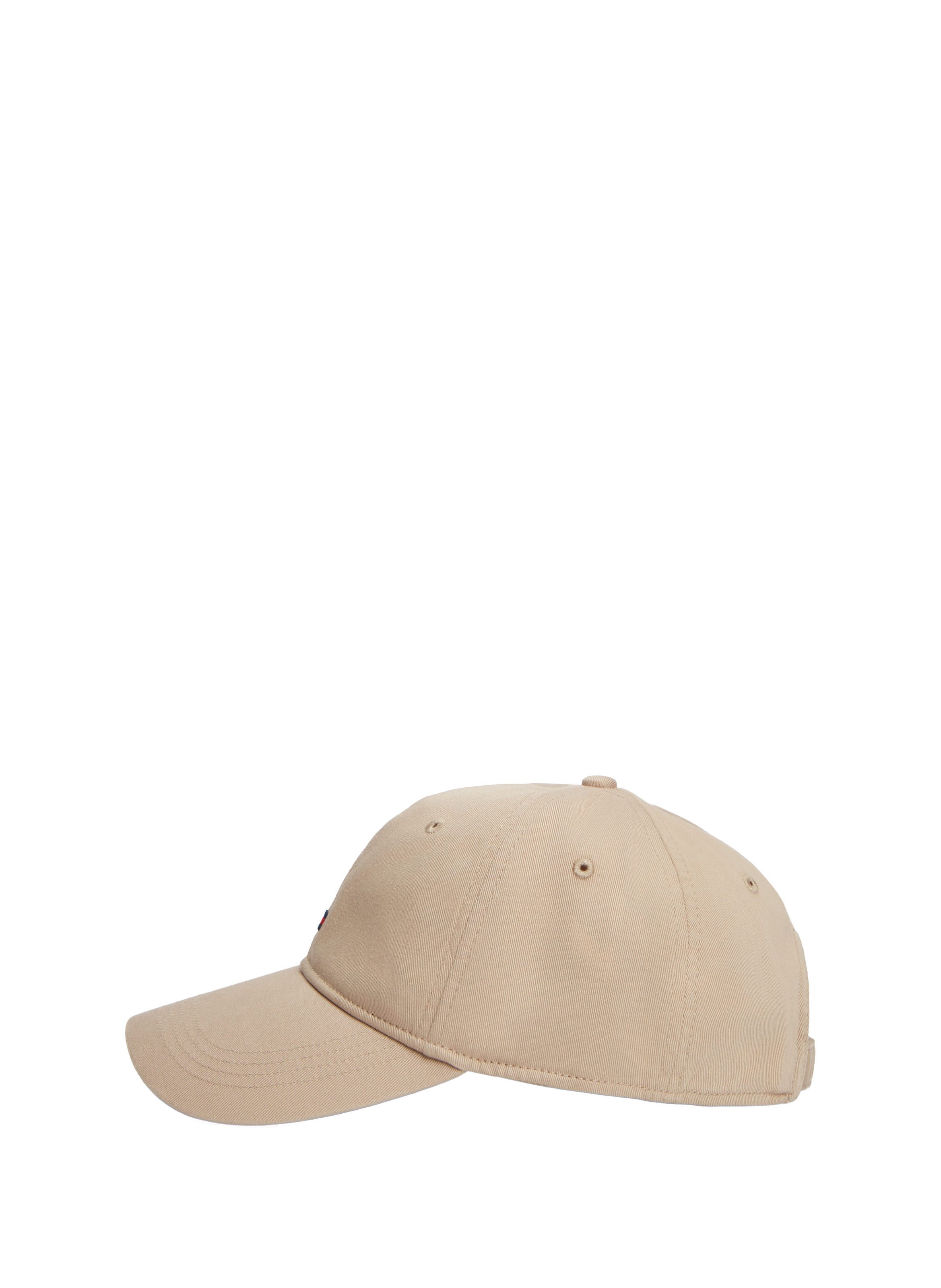 Logo organic cotton baseball cap TOMMY HILFIGER Beige