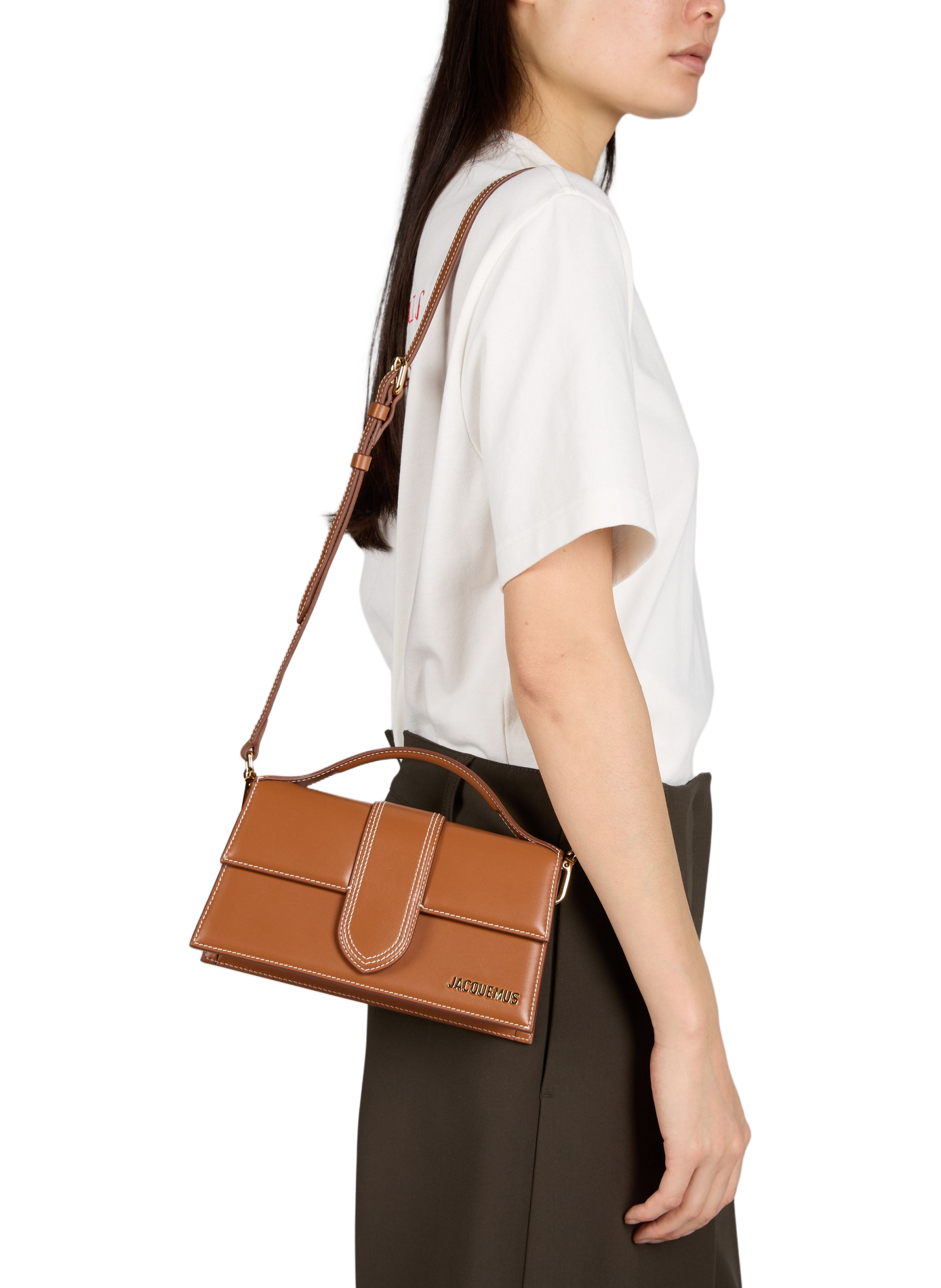 Sac Le grand Bambino en cuir JACQUEMUS Multicolore