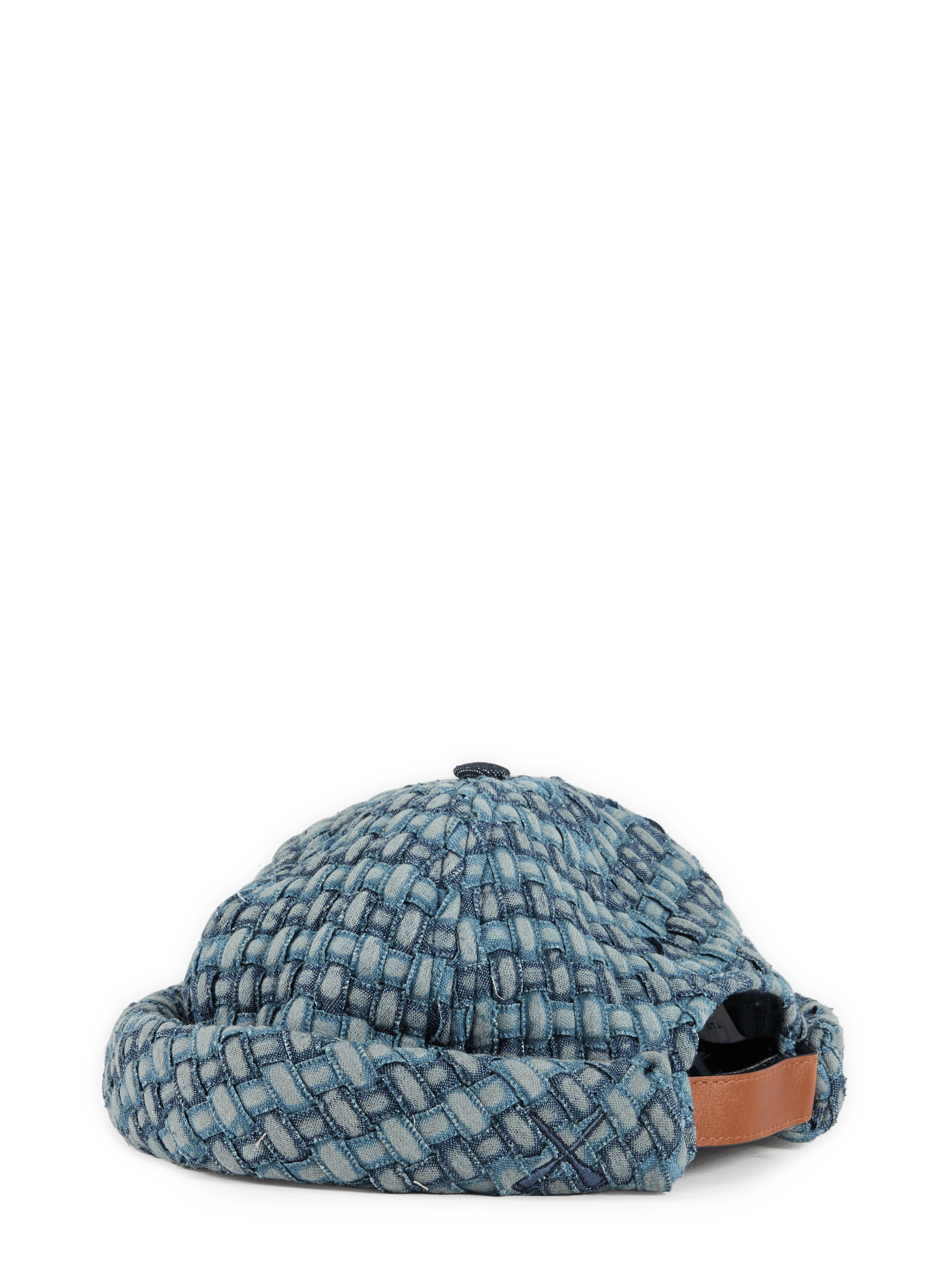 Braided cotton denim hat BETON CIRE Blue