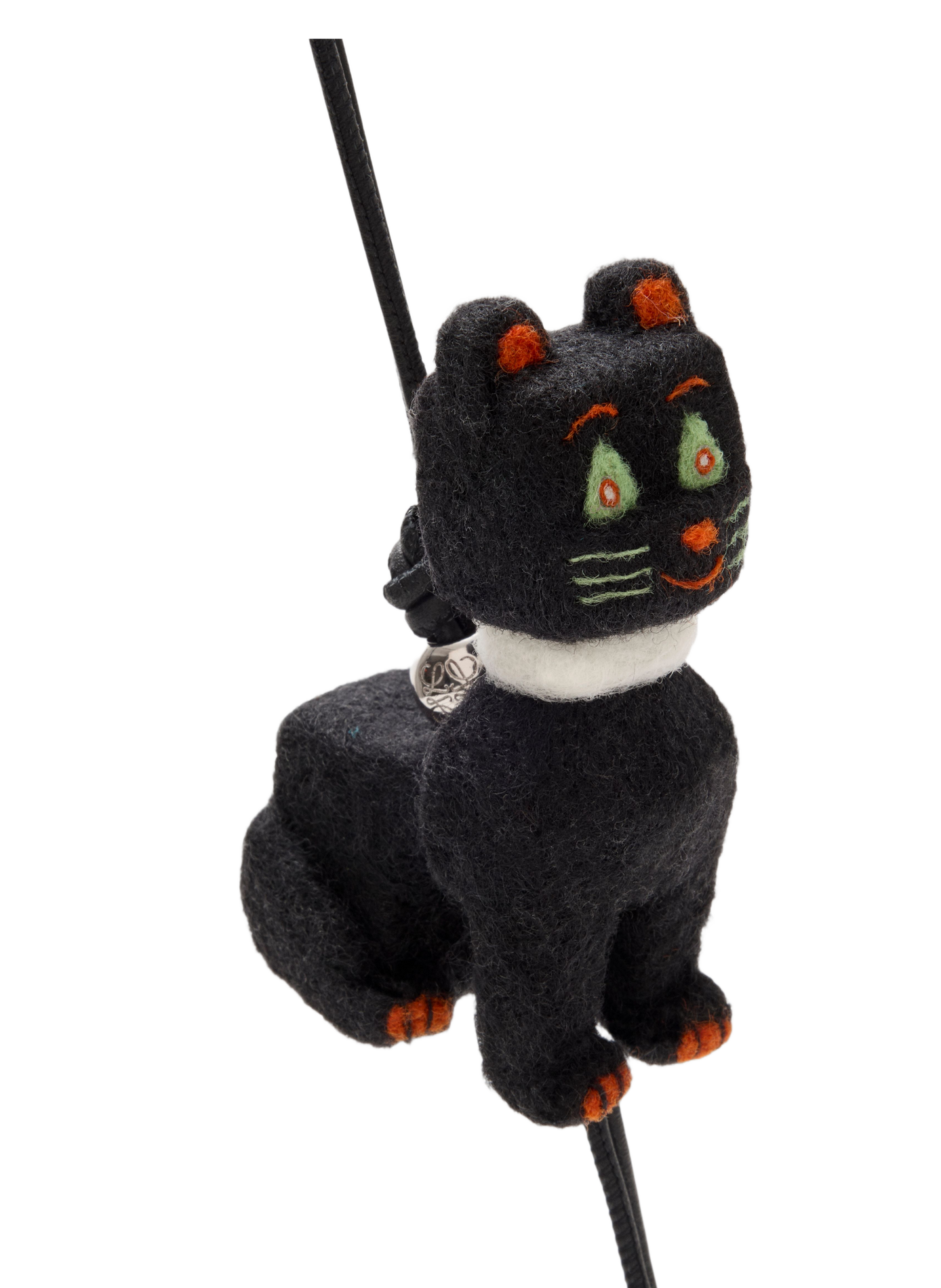LOEWE x Louis Wain - Futurist Cat Bag Charm in felt LOEWE Black