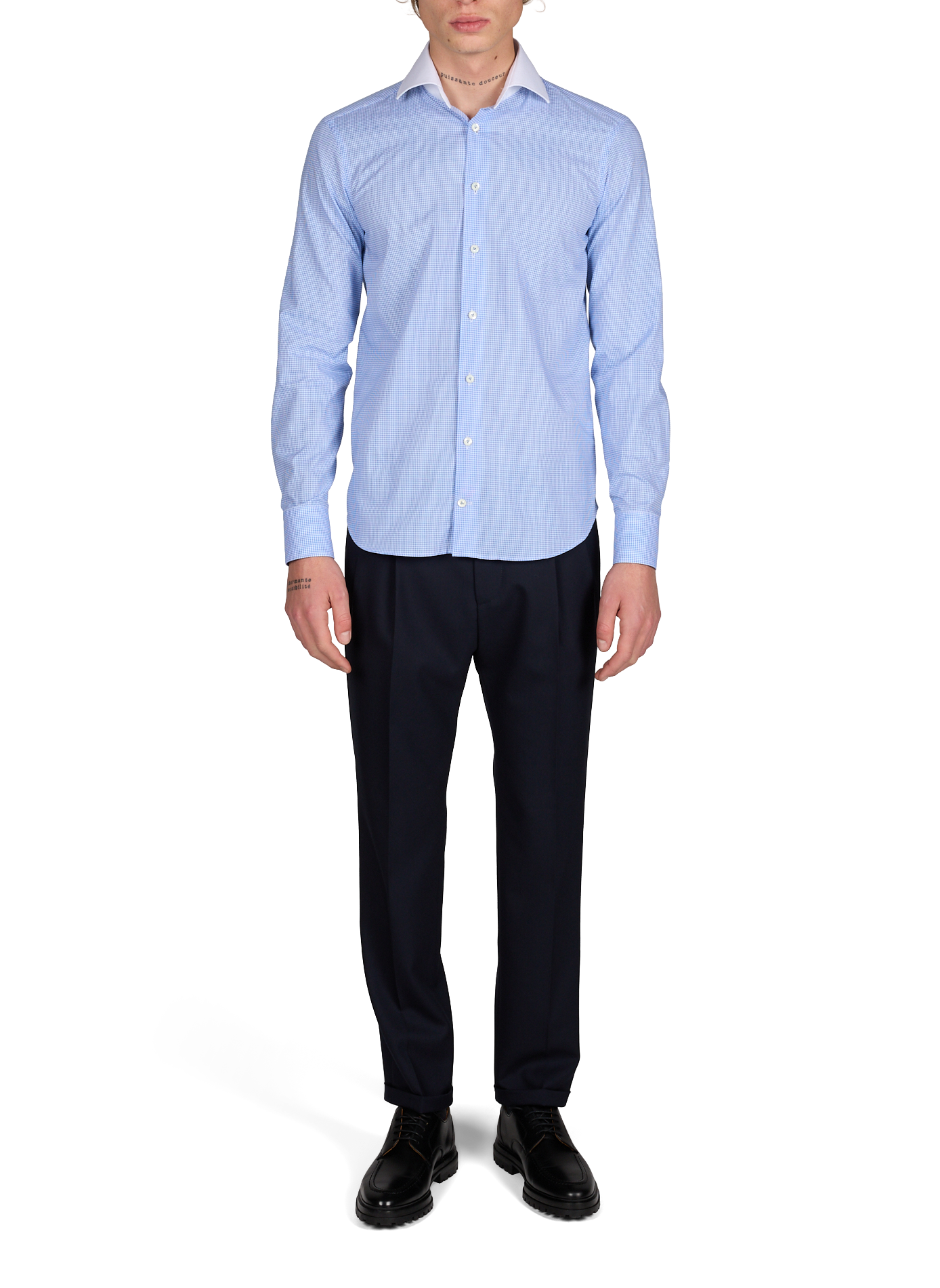 Check cotton Shirt VAN LAACK Blue