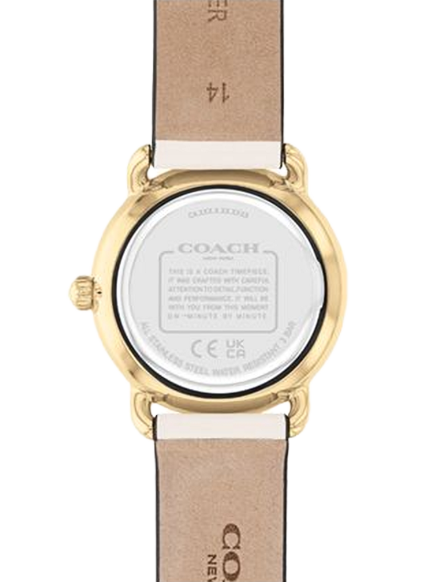 Montre quartz Elliot en cuir COACH MONTRES Blanc