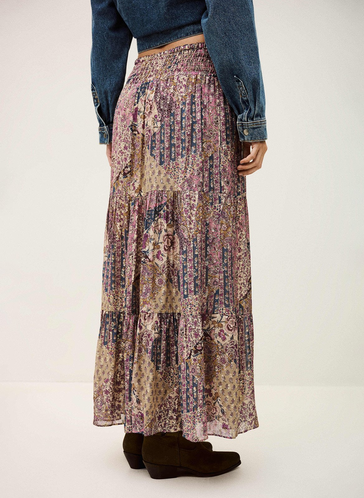 Jupe longue évasée pitsy BA&SH Rose