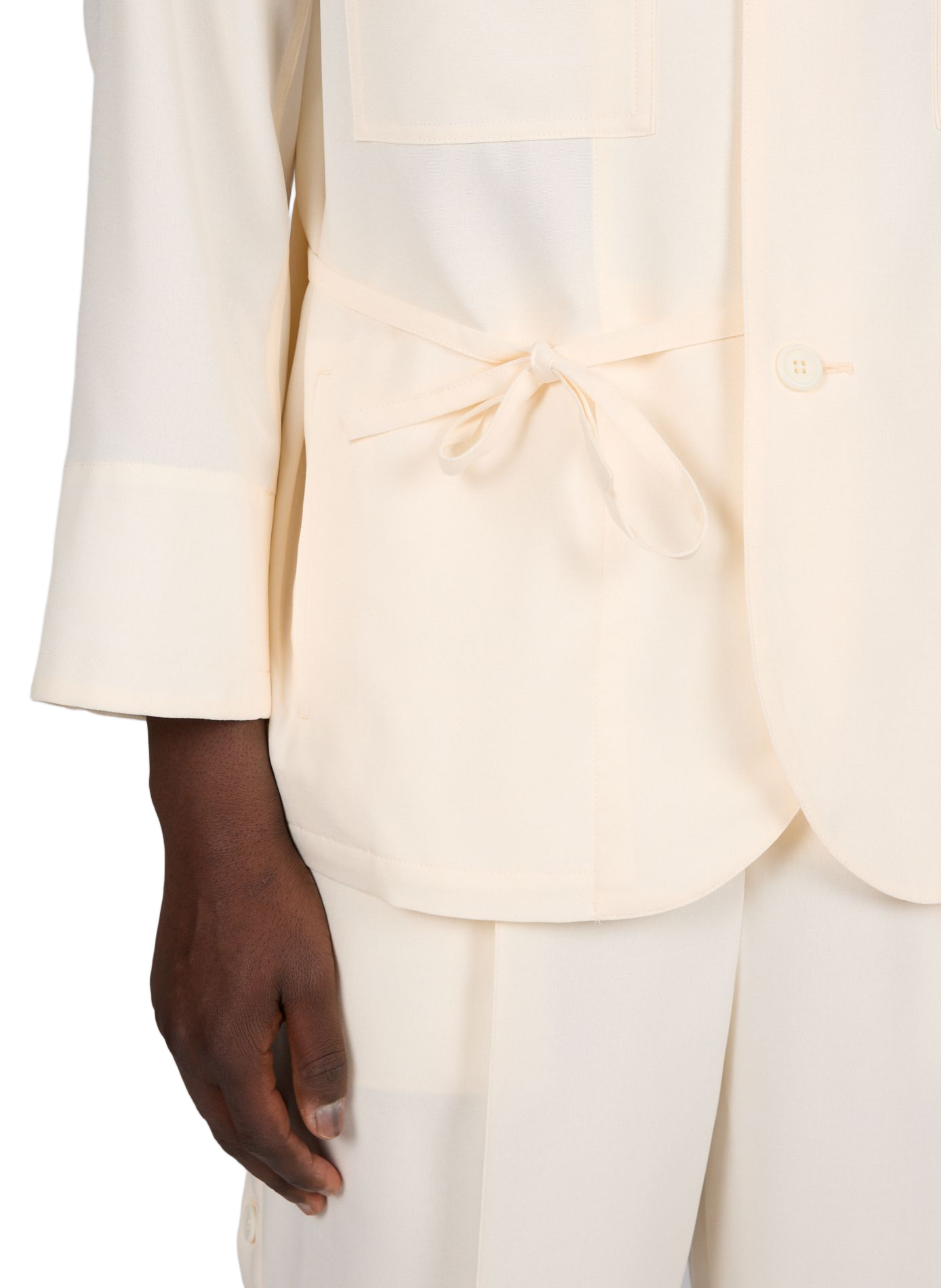 V-neck blazer WANSIE White