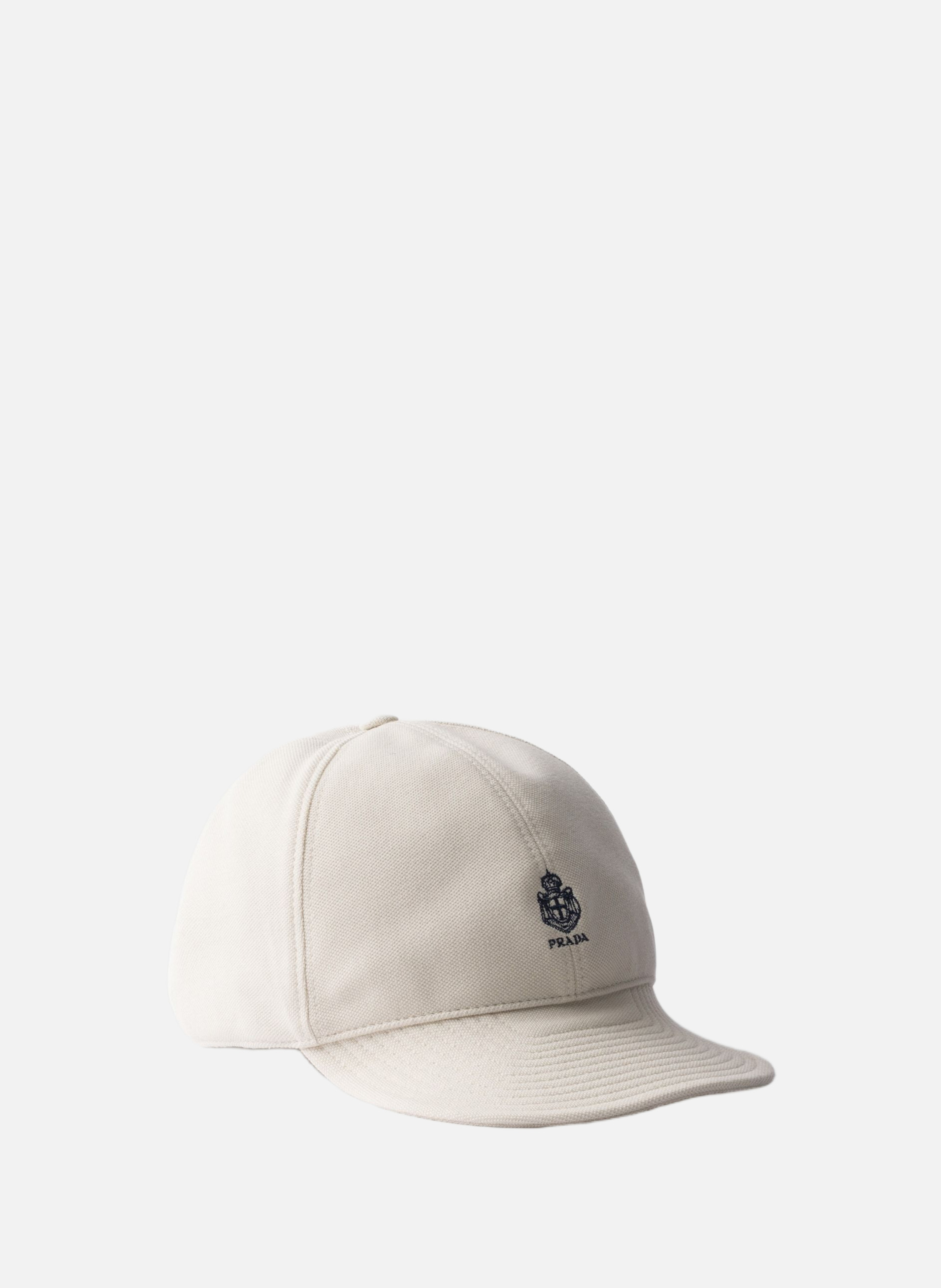 Casquette de baseball en piqué vieilli PRADA Beige