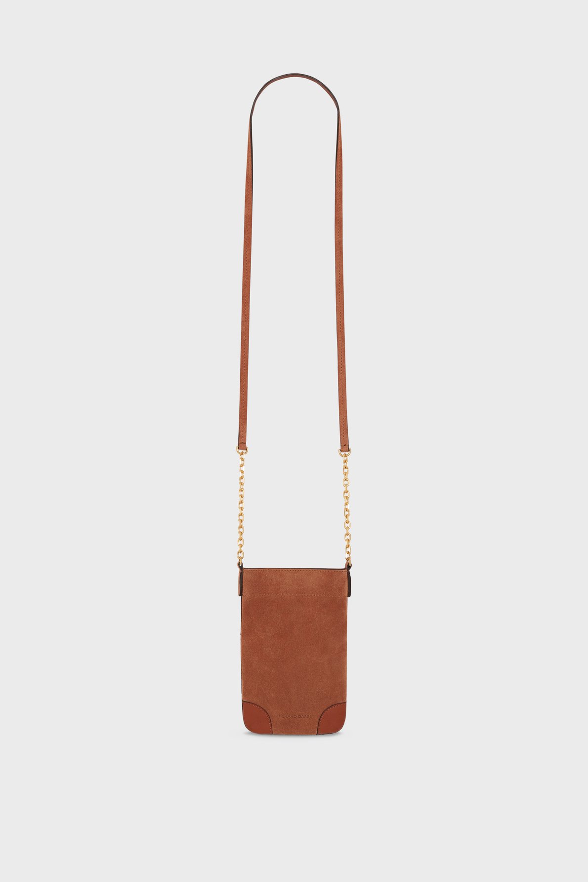 Porte téléphone en cuir velours - le charlotte phone Beige