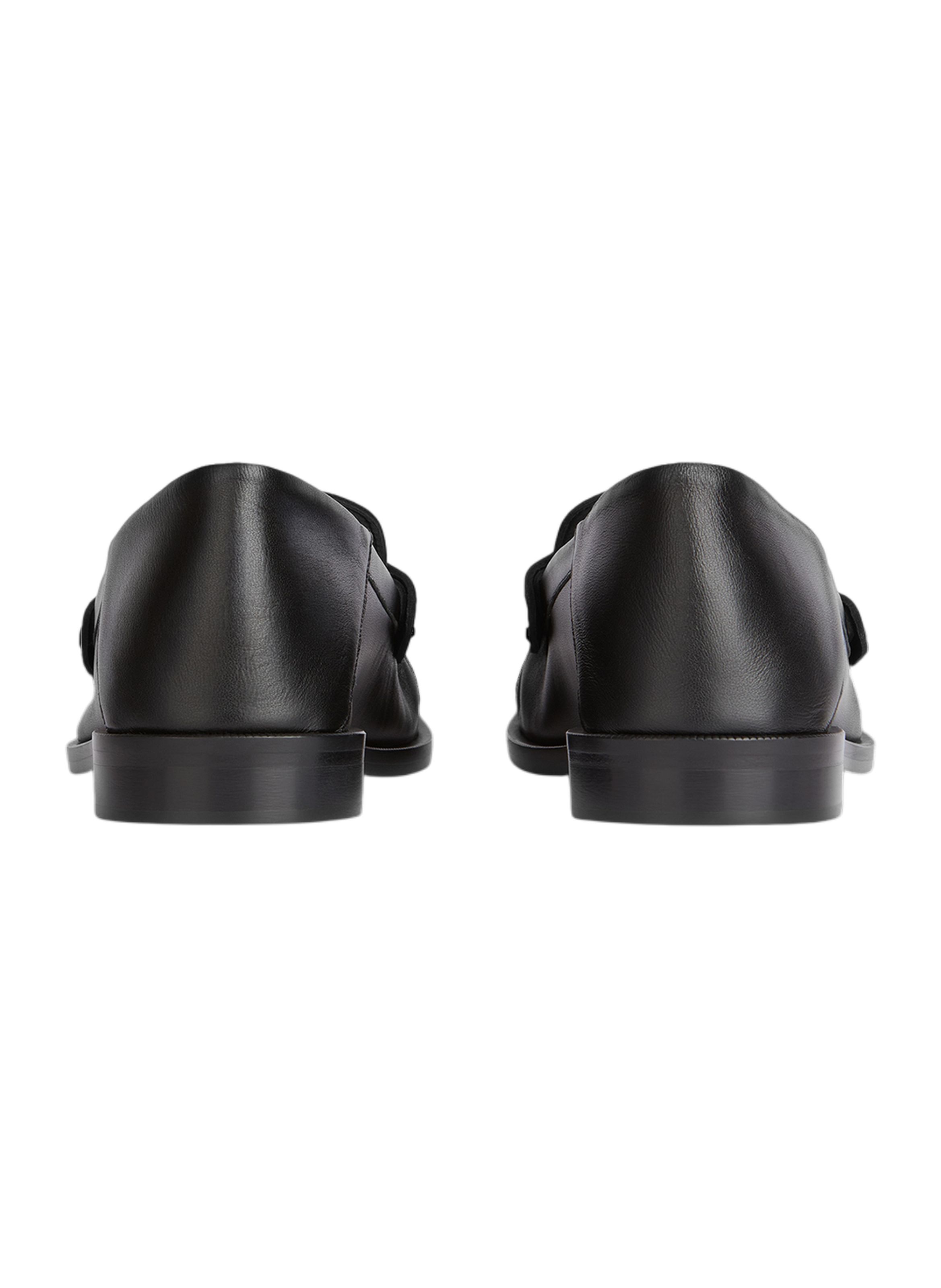 Mocassins sync en cuir lisse BALMAIN Noir