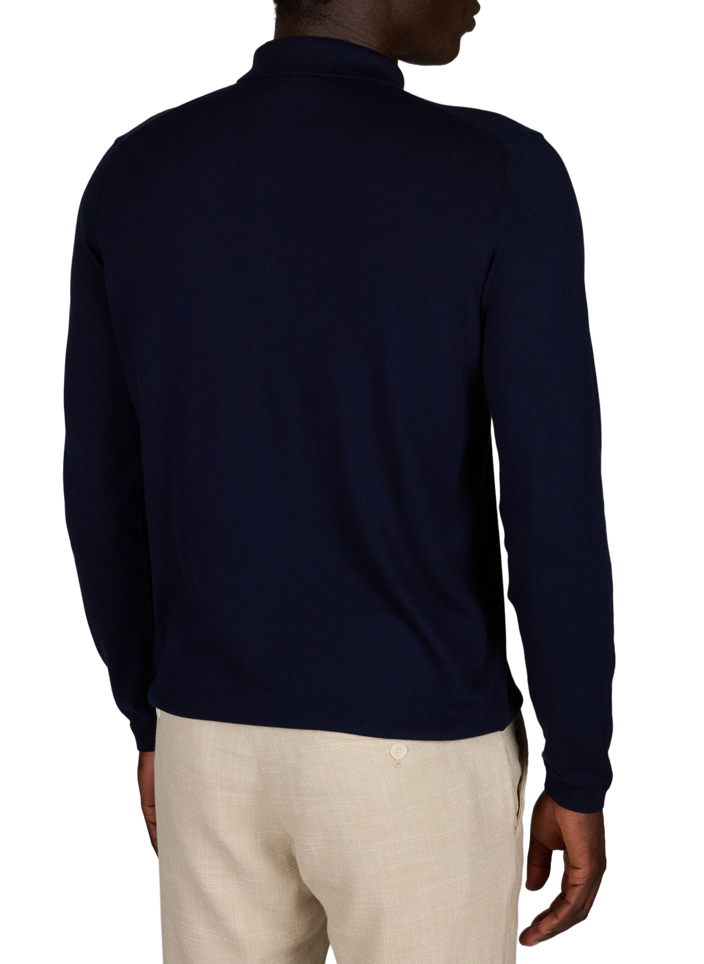 Long-sleeved cotton polo shirt FACONNABLE Blue