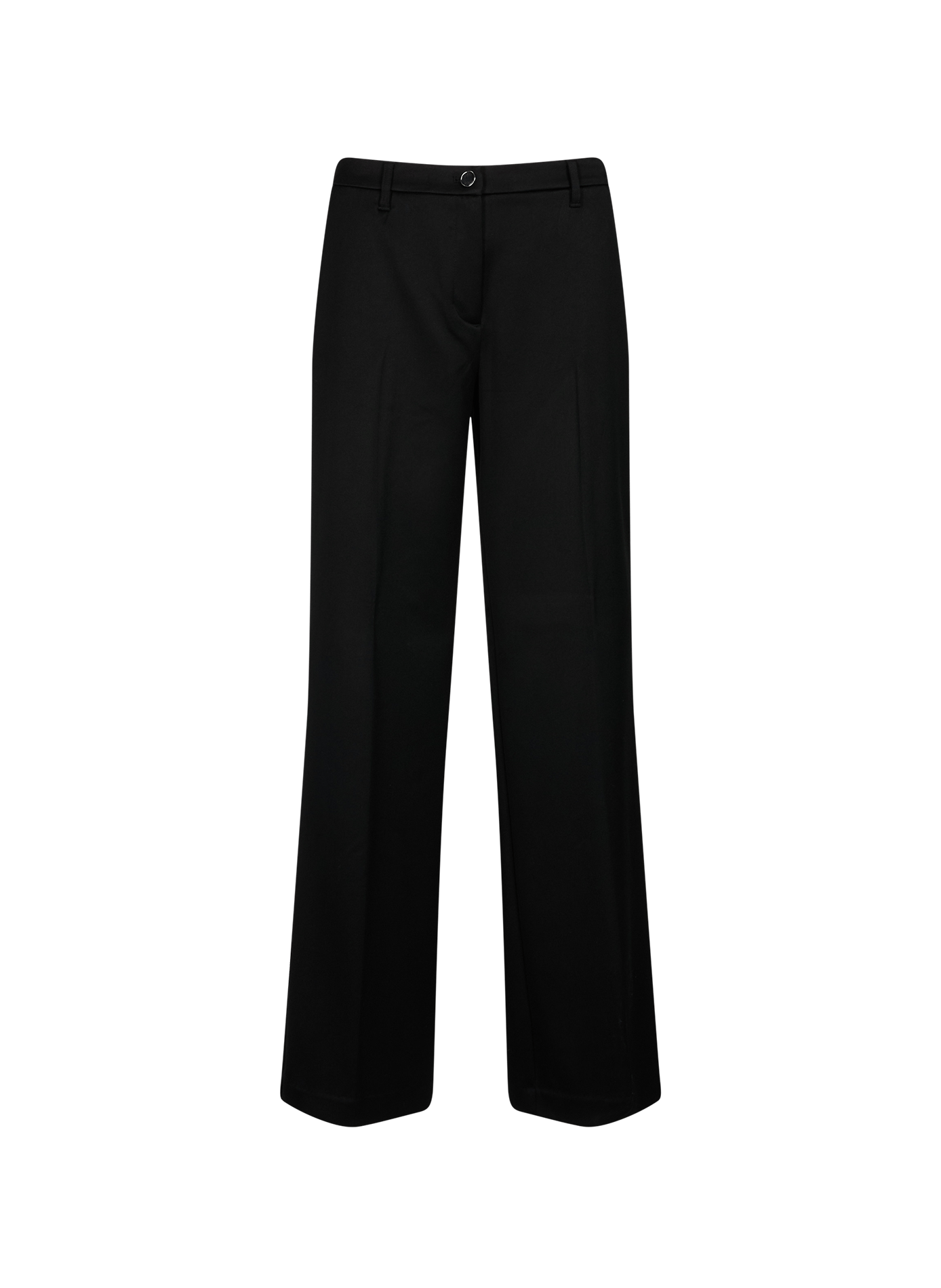Straight pleated pants with mid-rise waist GUESS Black