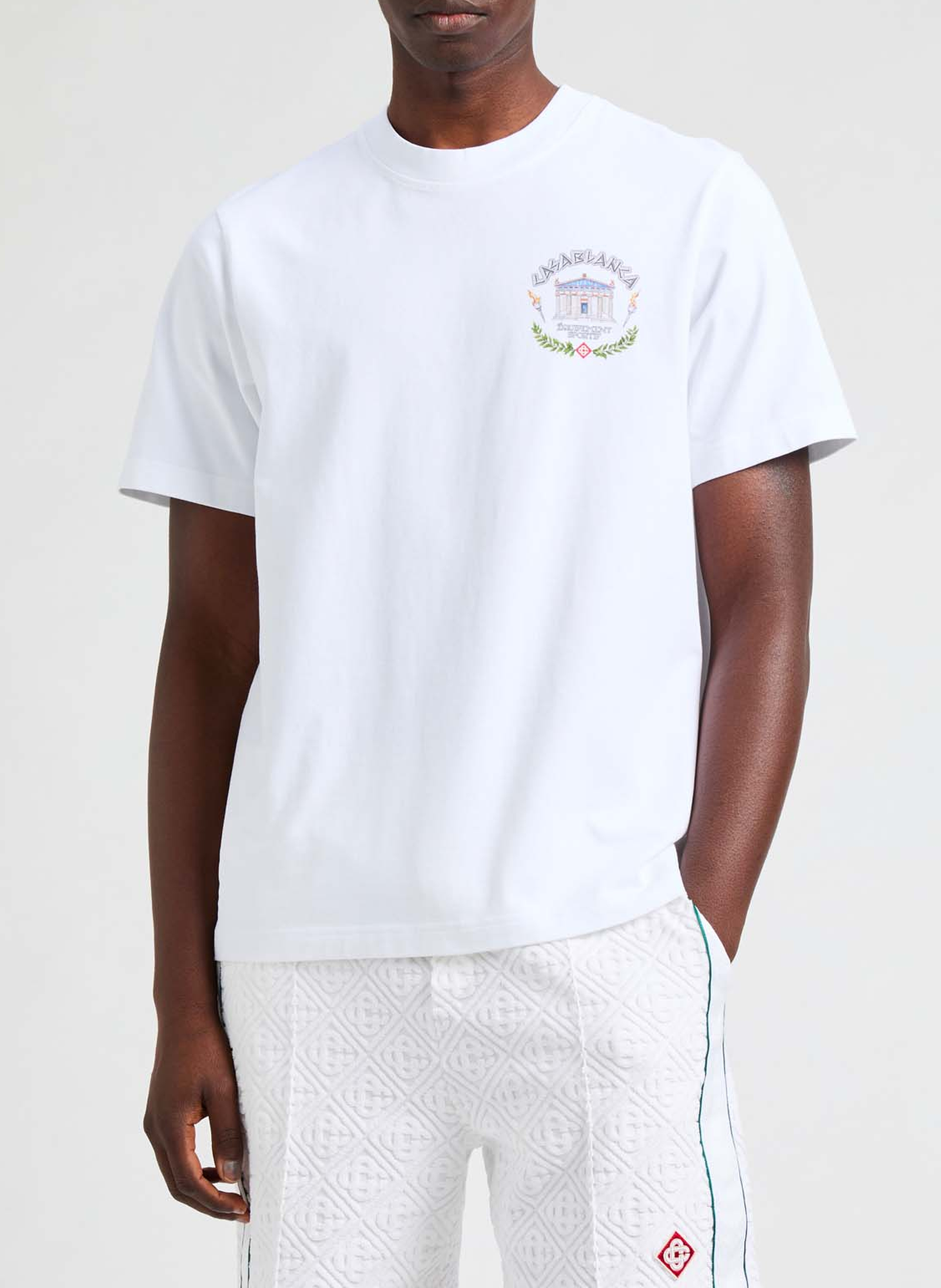 T-shirt Le temple du sport CASABLANCA PARIS Blanc