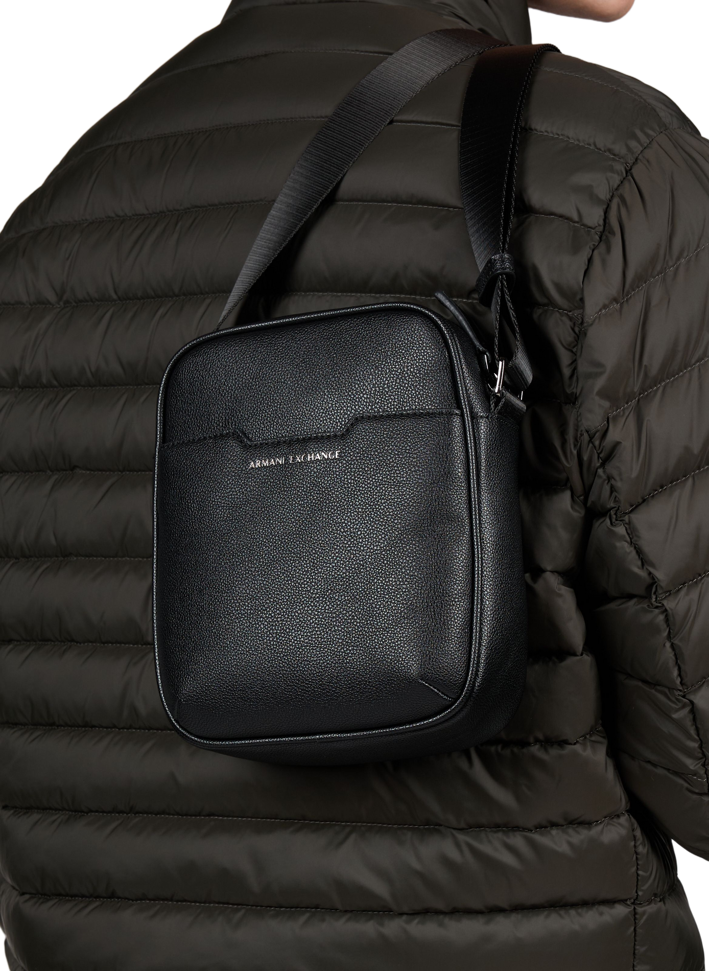 Zippered shoulder bag ARMANI EXCHANGE Black