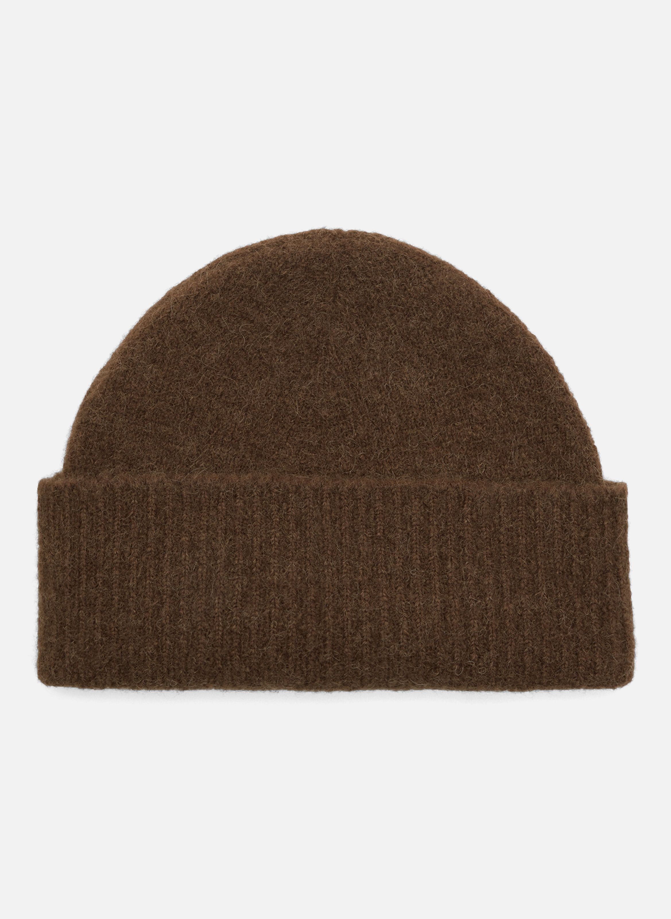 Bonnet unisexe en alpaga ami de coeur AMI PARIS Marron