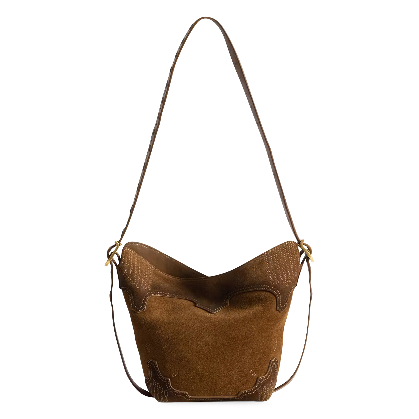Schoudertas van leer Baby Jane ZADIG&VOLTAIRE Bruin