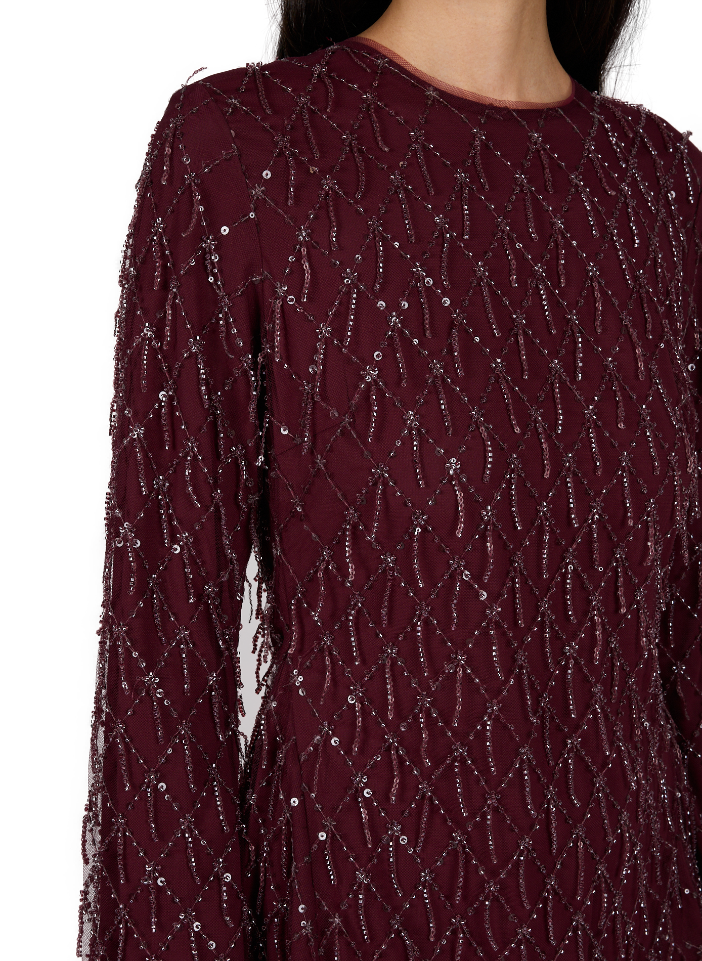 Kurzes Paillettenkleid ROTATE Rot