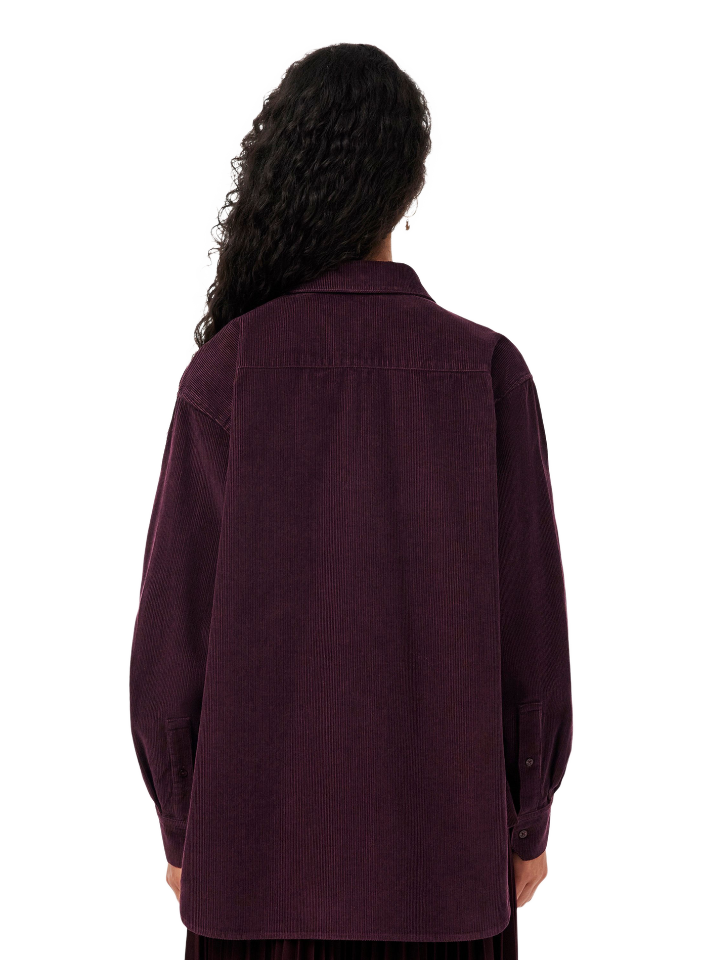 Oversized cotton shirt with patterns LACOSTE Purple