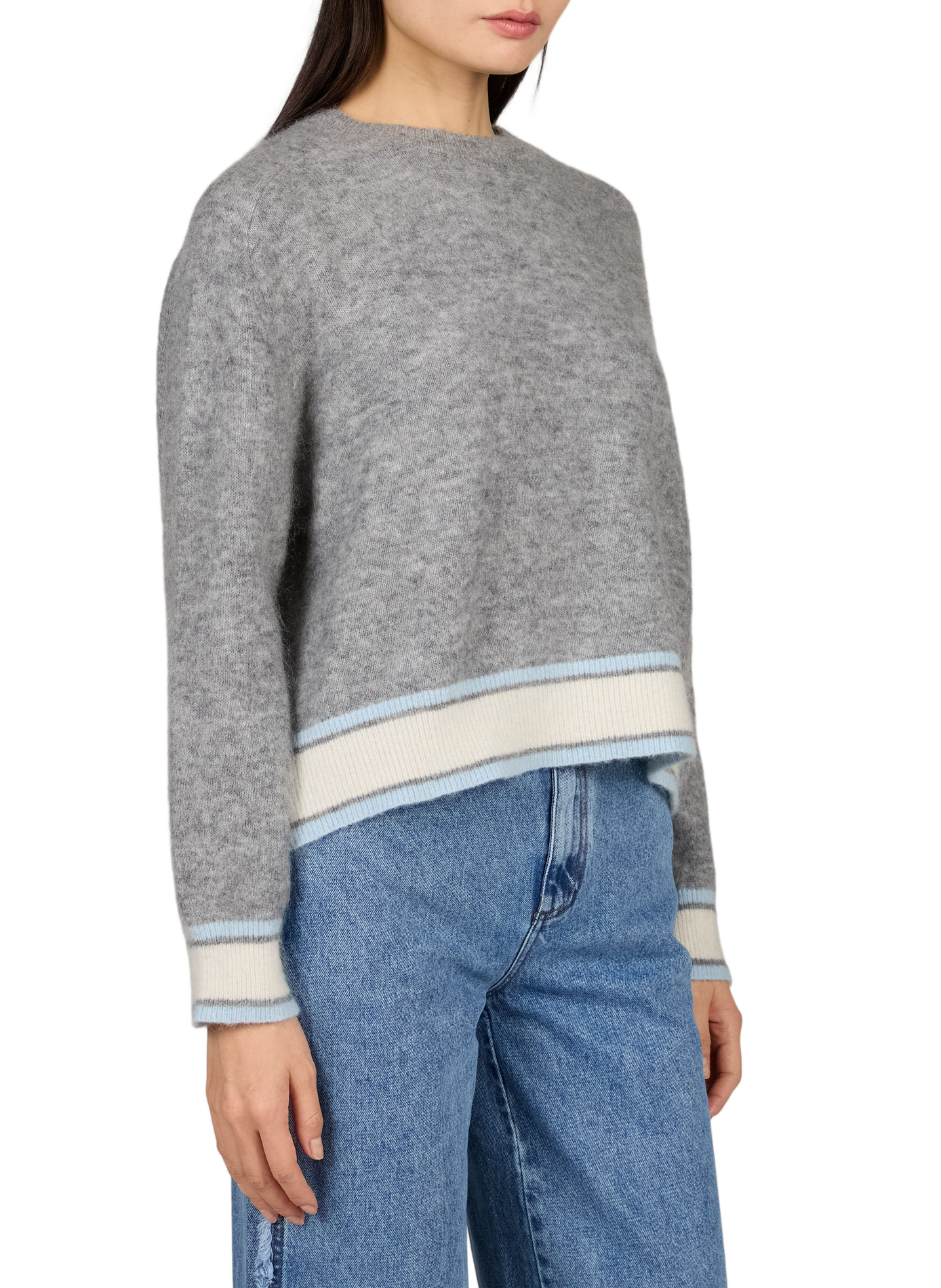 Oversize-Pullover MARIELLE aus Wollmischung LAURE+MAX Grau