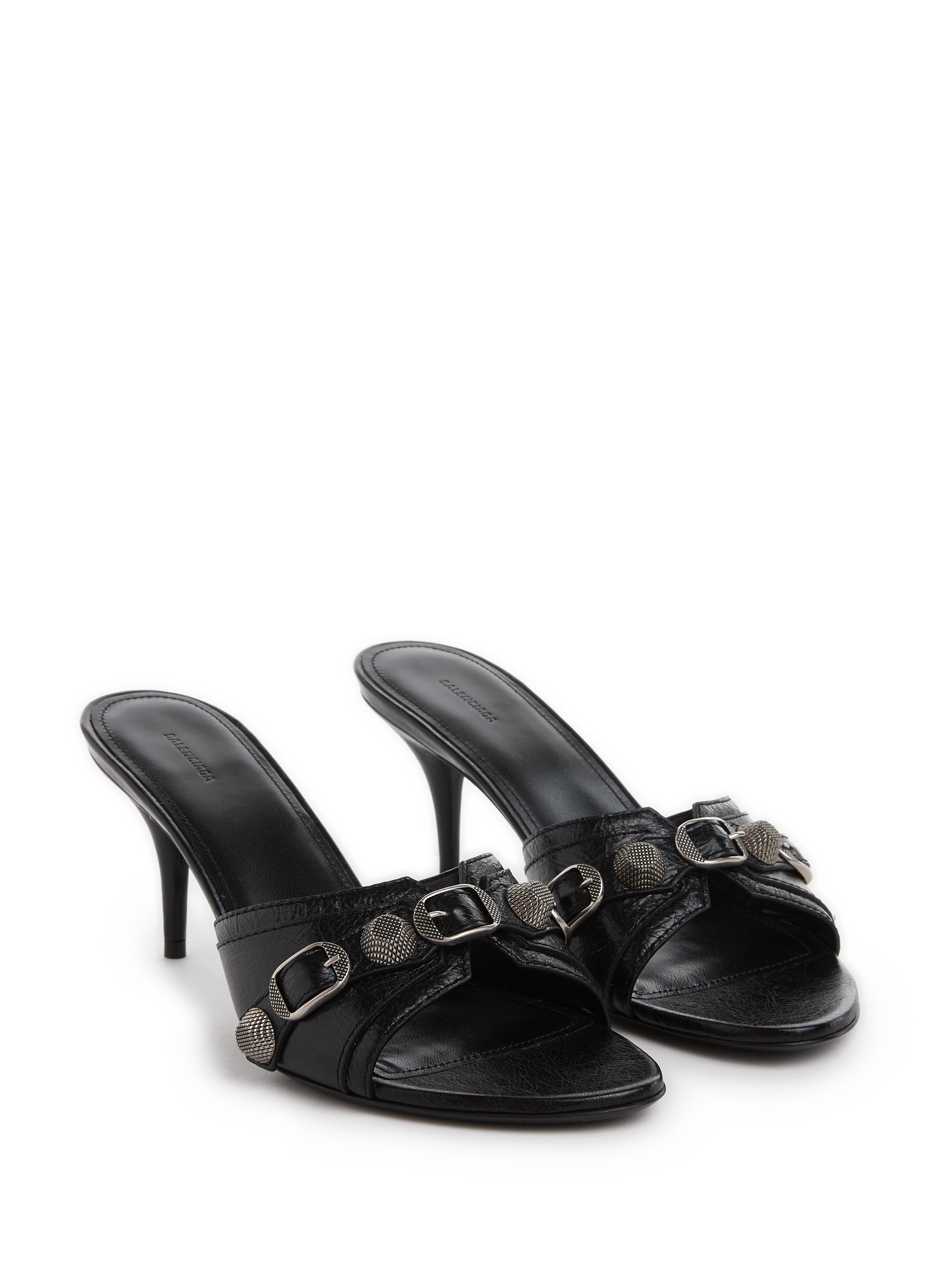 Sandales Cagole 70Mm en cuir