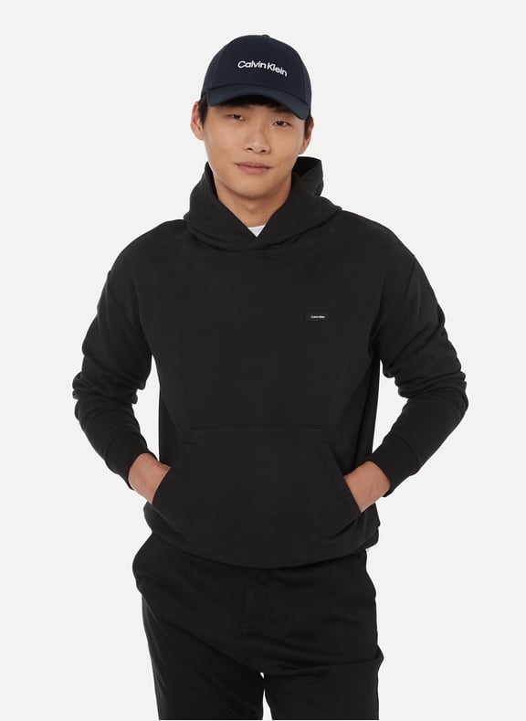 Organic cotton-blend hoodie Black by CALVIN KLEIN CALVIN KLEIN Organic cotton-blend hoodie Black