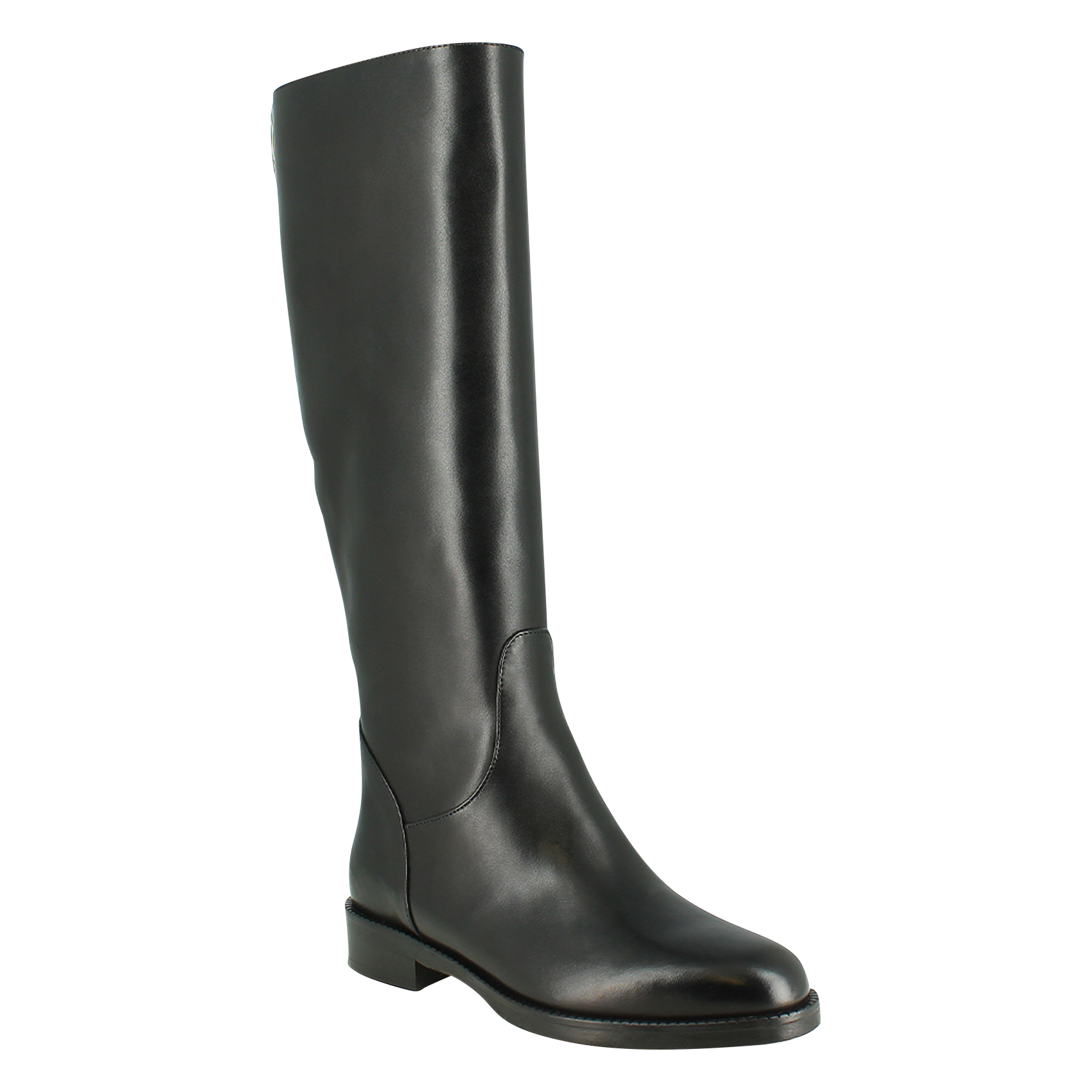 Bottes hautes en cuir fleur JONAK Noir