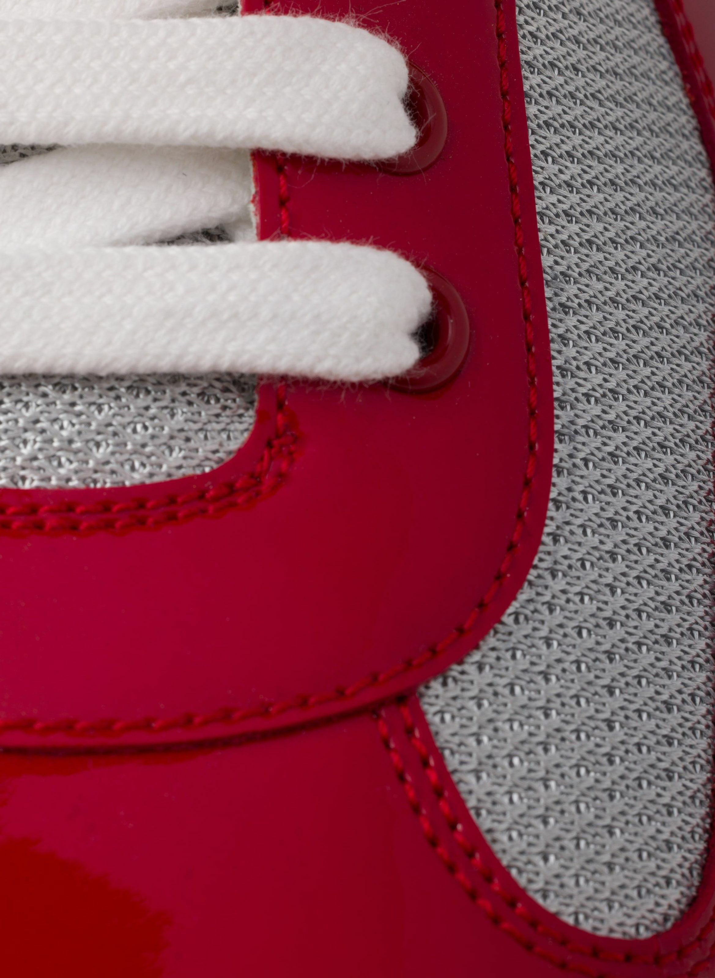 Sneakers prada america’s cup en cuir verni et tiss PRADA Rouge