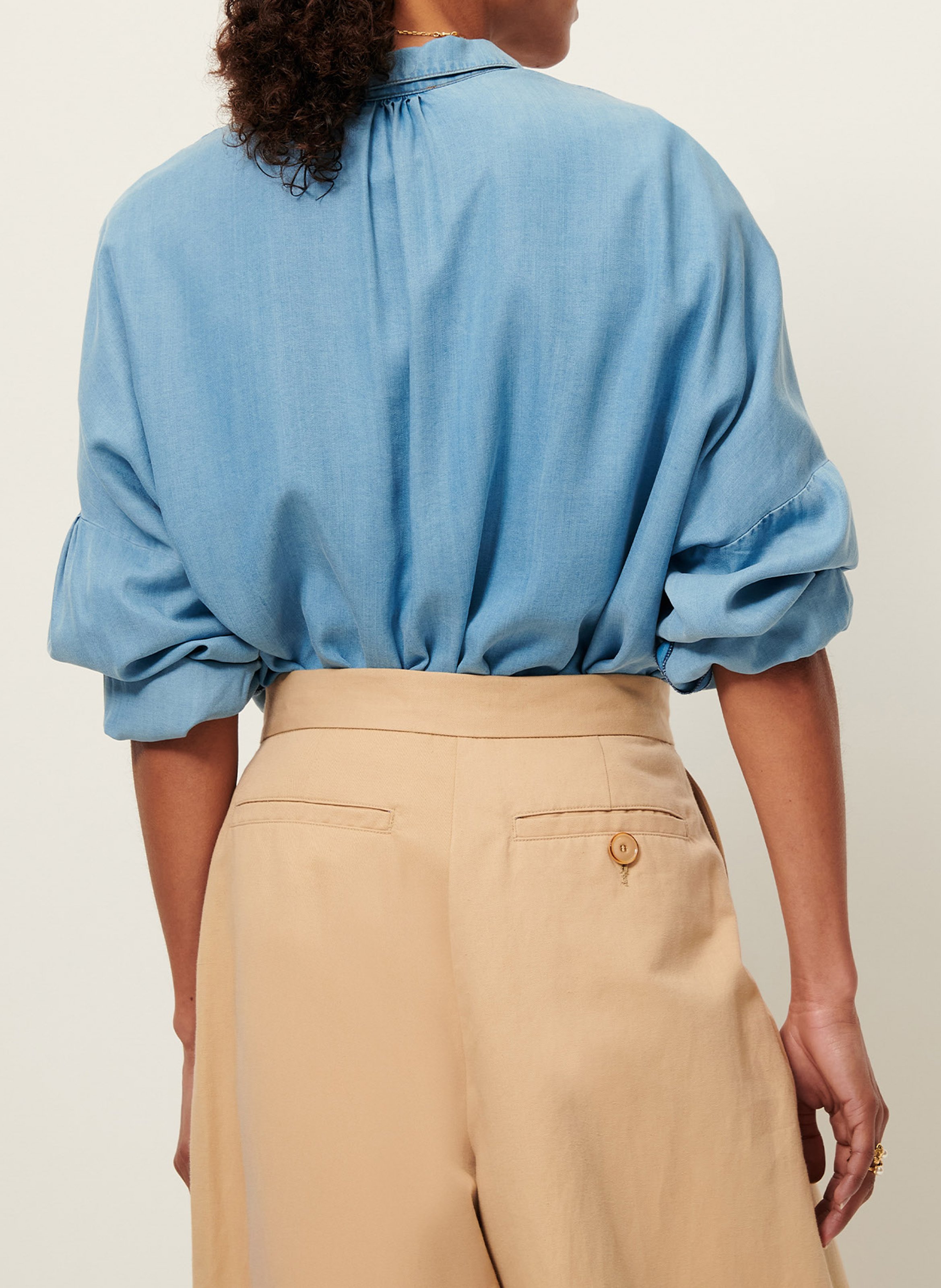 Chemise col classique en lyocell botania SESSUN Bleu