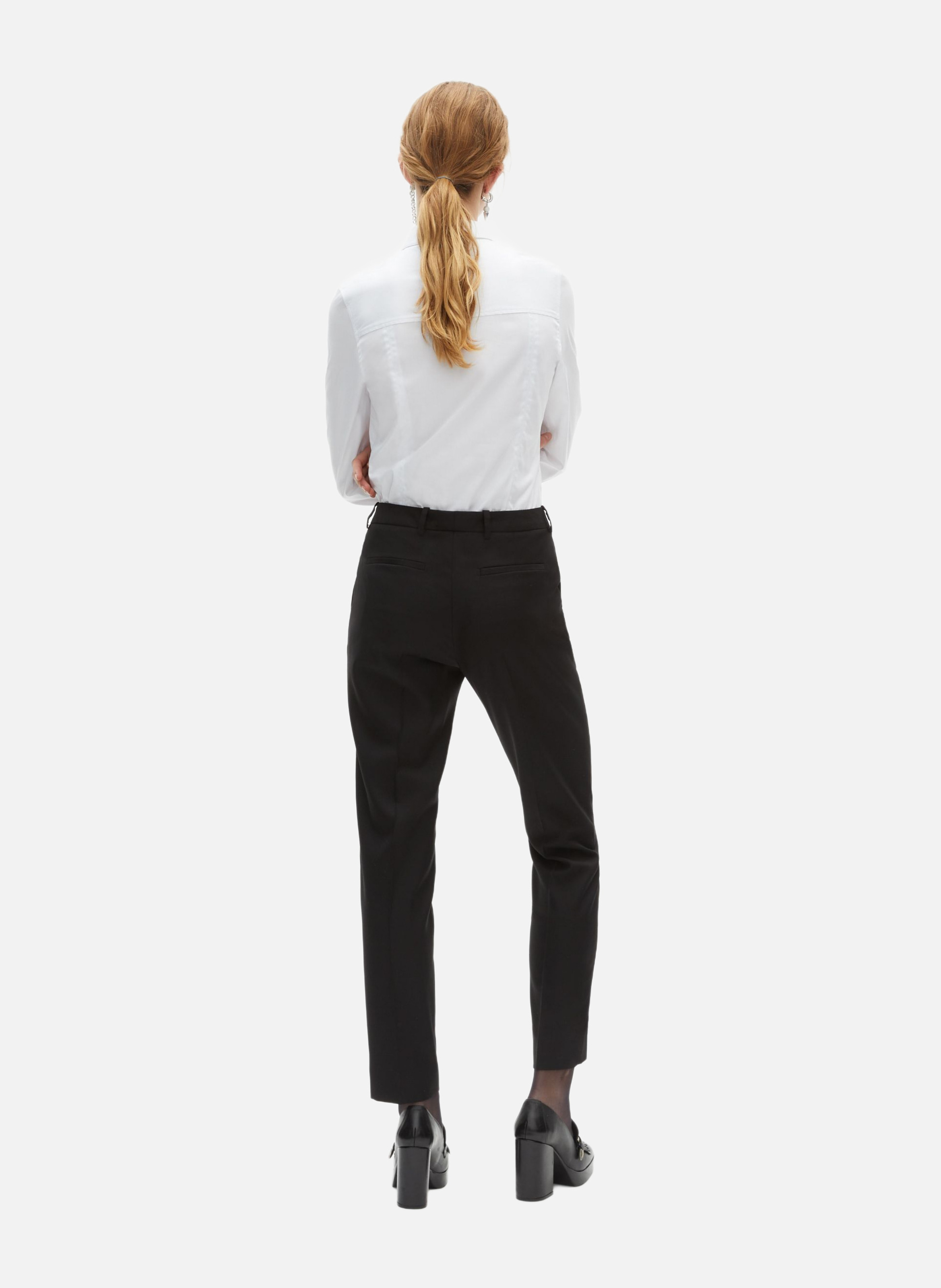 Pantalon tailleur en laine coupe ajustée THE KOOPLES Noir