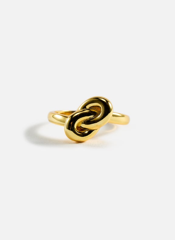 Bague noeud en acier Doré by AU PRINTEMPS PARIS AU PRINTEMPS PARIS Bague noeud en acier Doré